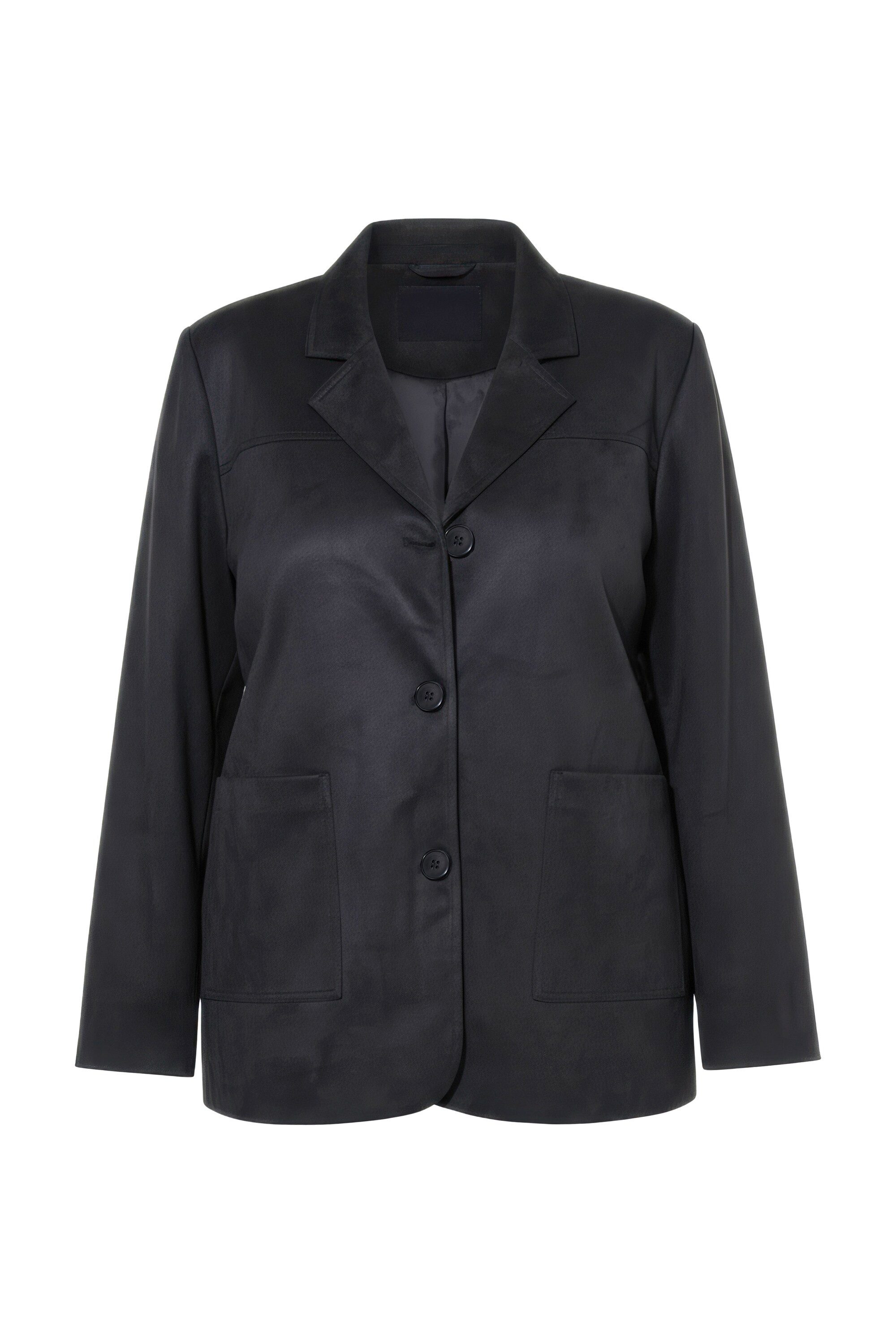 Studio Untold Blusenblazer Blazer Loose Shape Suede Revers Komplettfutter günstig online kaufen