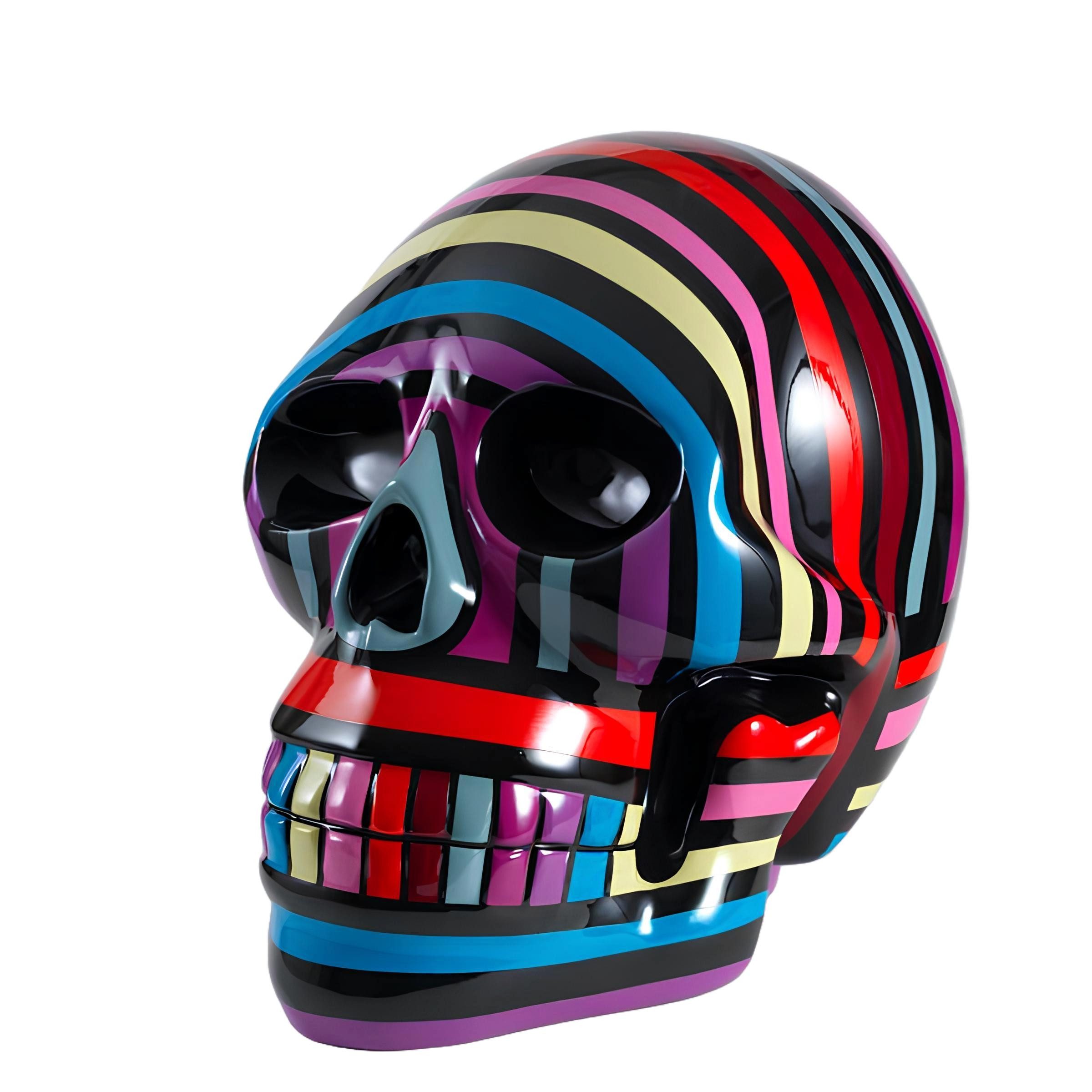 Xlmoebel Dekofigur Abstrakte Totenkopf-Skulptur aus hochwertigem Kunstharz (Skulptur, 1 St., Skulptur P163C- 58x44x66 cm), Hergestellt in Europa