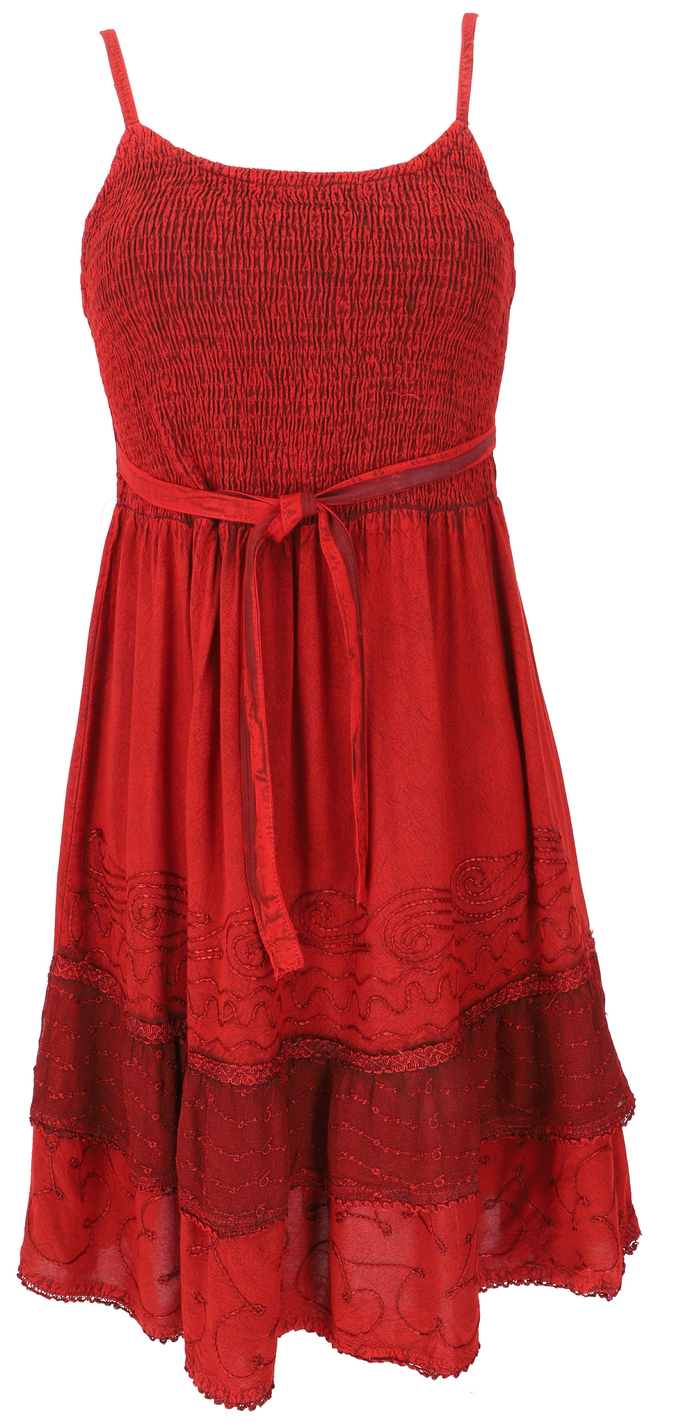 Guru-Shop Midikleid Besticktes indisches Boho Kleid, günstig online kaufen