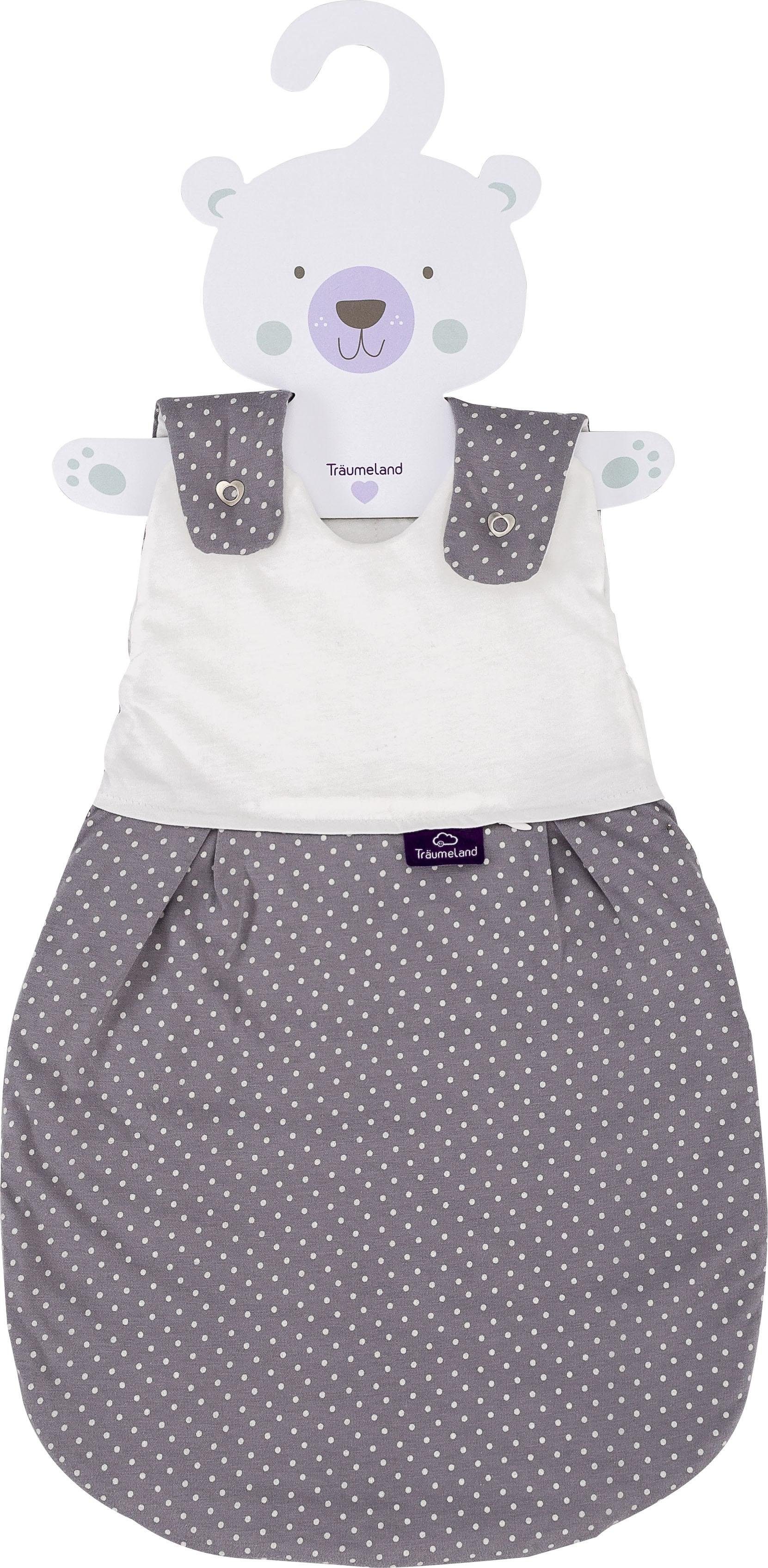 Babyschlafsack Außenschlafsack Pünktchen grau