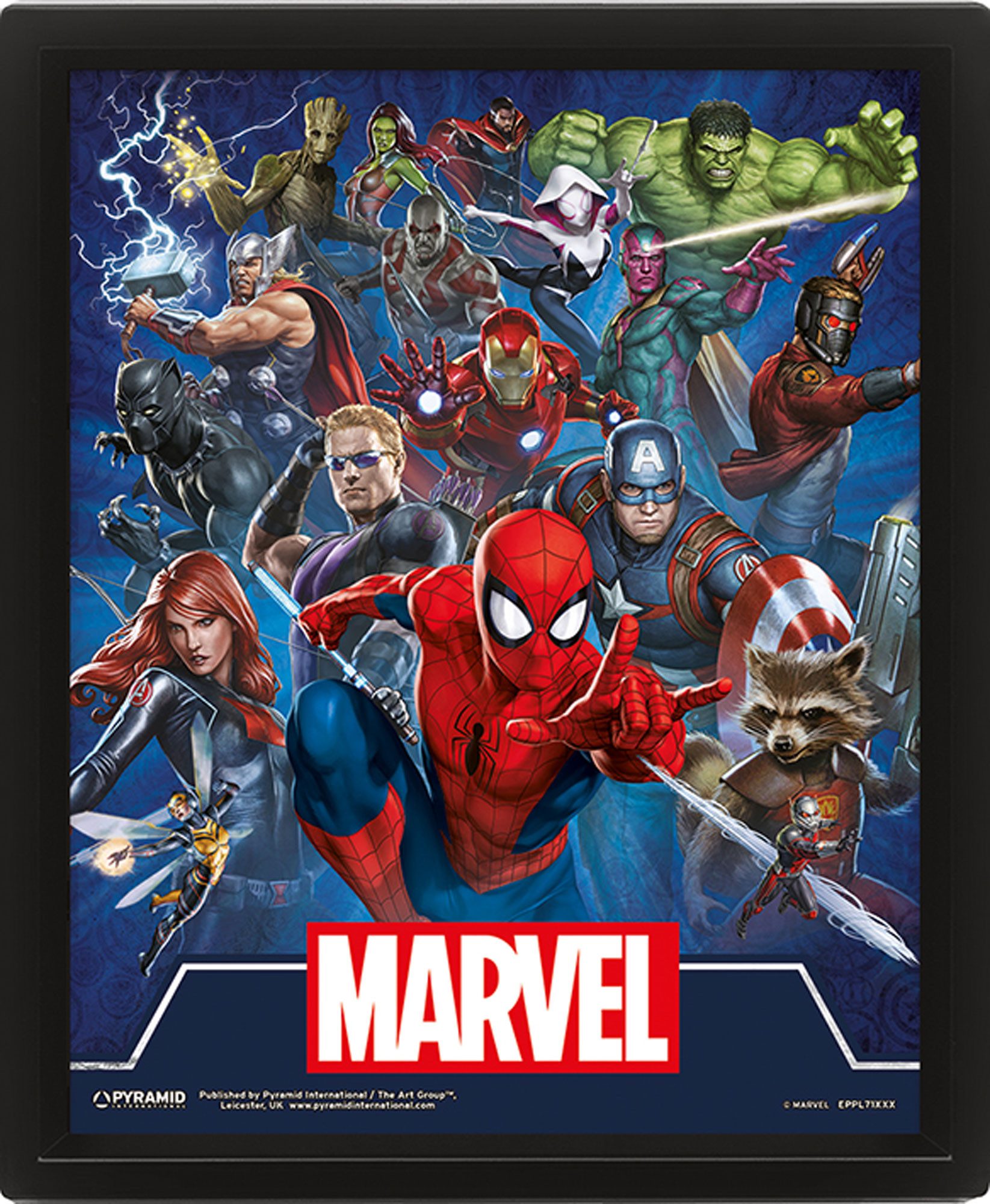Poster Marvel - 3D Poster A4 - Helden