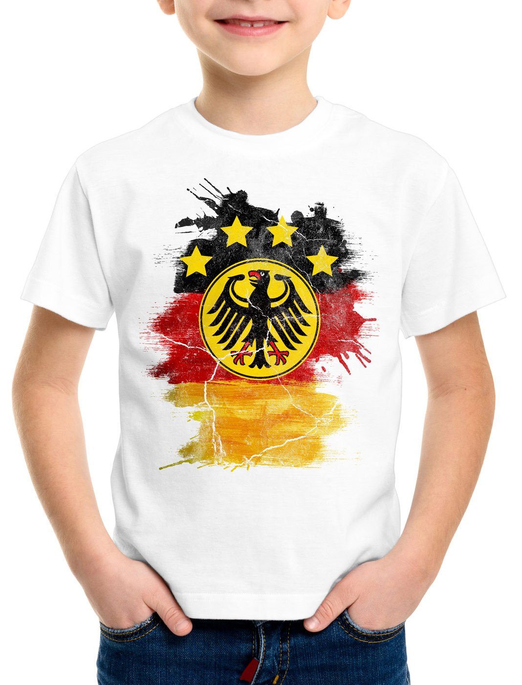 style3 Print-Shirt Kinder T-Shirt Deutschland Wappen Trikot Fussball  Bundes-Adler EM Flagge Fahne online kaufen | OTTO