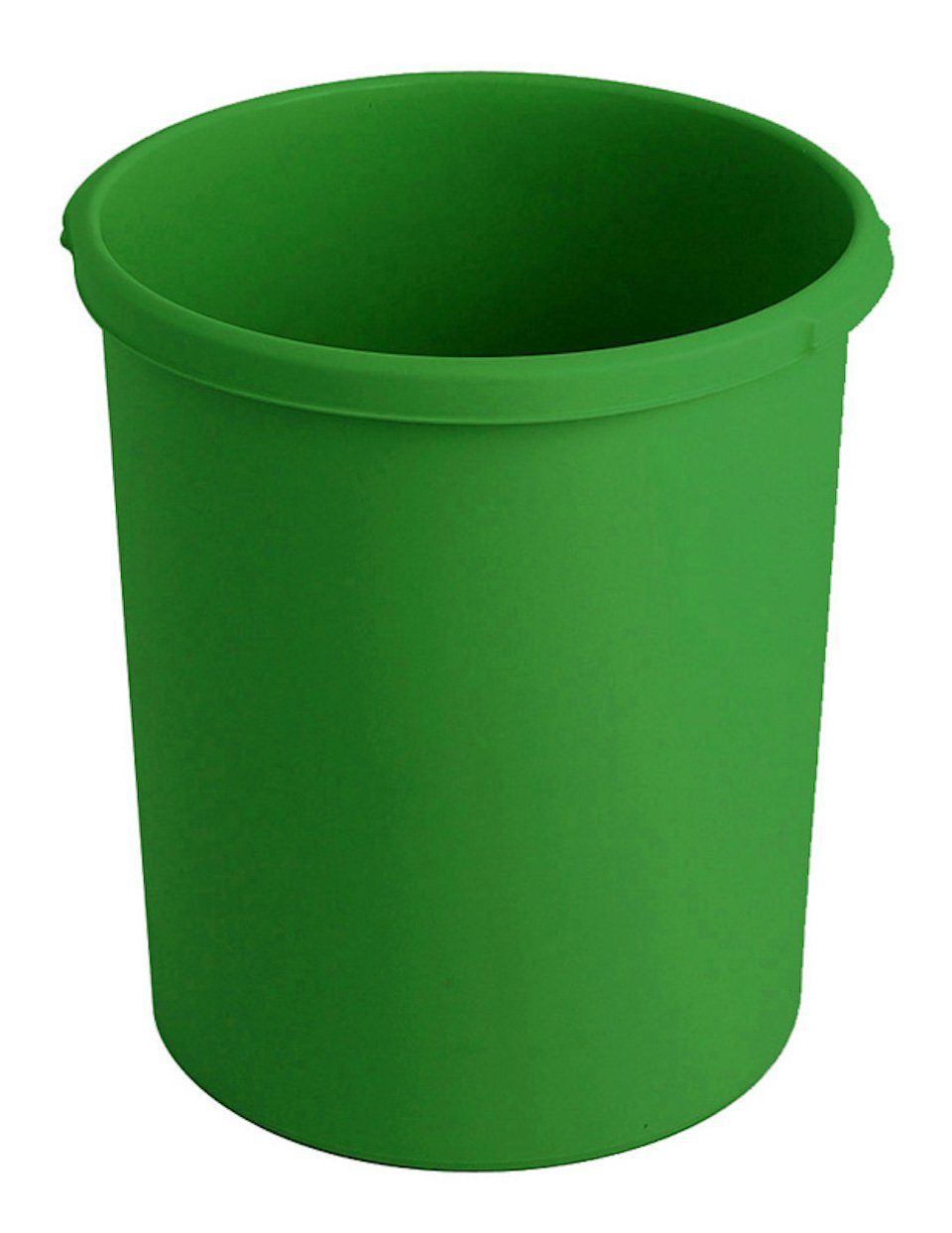 PROREGAL® Papierkorb Klassischer runder Papierkorb aus Kunststoff, 18L, Grau Grün