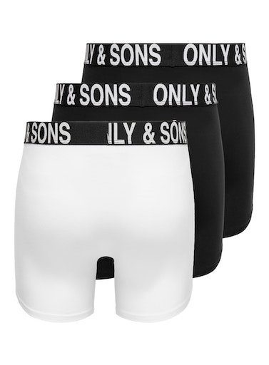 BOLD Black-white NOOS & Trunk LOGO TRUNK SONS 3-St) 3-PACK ONSFITZ WB ONLY (Packung,