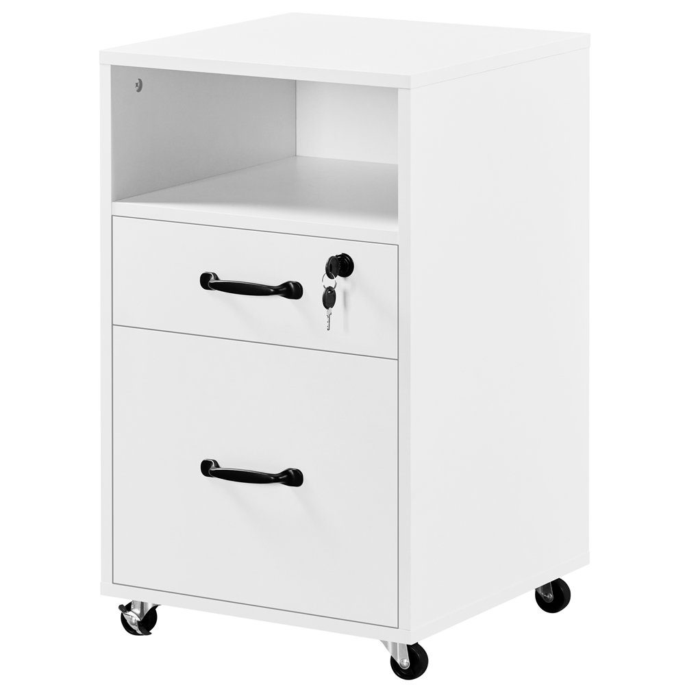 Yaheetech Aktenschrank Rollcontainer mit 2 schubladen, günstig online kaufen