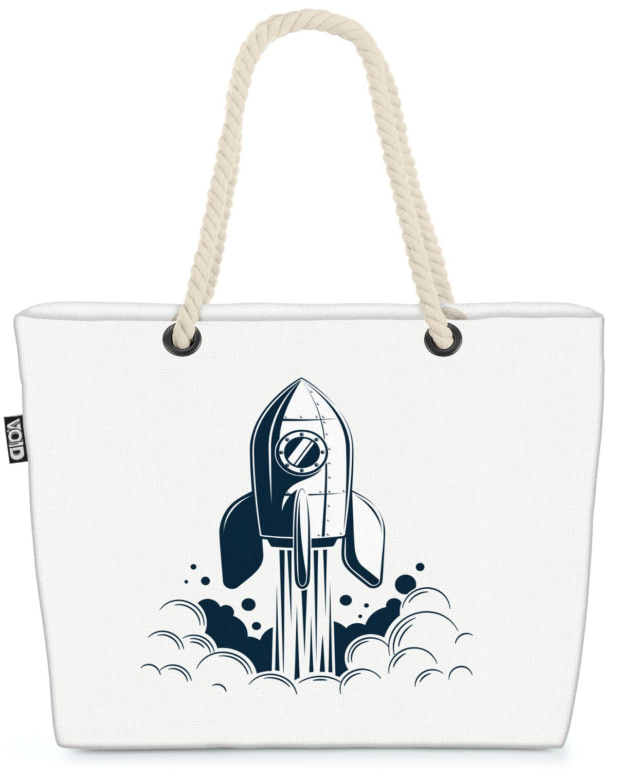 Weltraum Rackete (1-tlg), Rackete VOID Weltraum Cartoon Strandtasche Kinder Astronaut Cartoon Ki