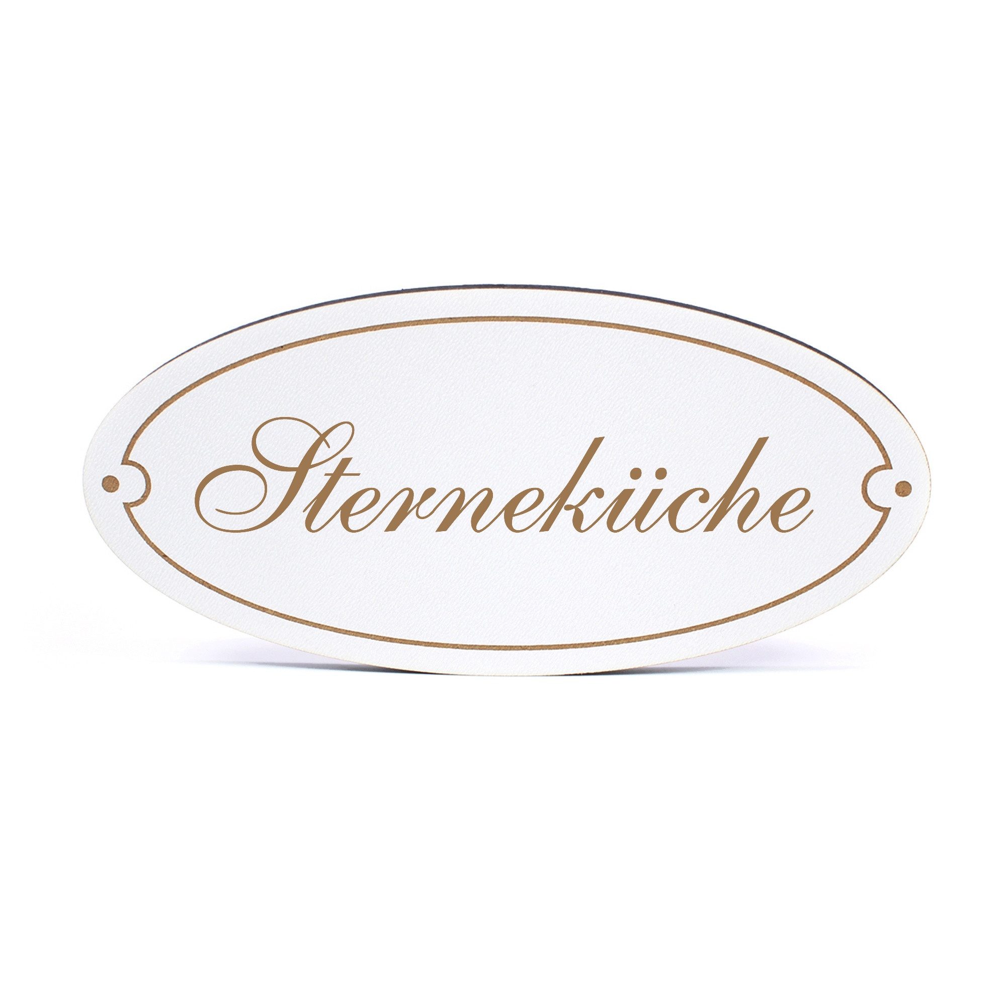 Dekolando Hinweisschild Türschild Oval - Sterneküche - Schild 15 x 7 cm - Schilder Türschilder, (1 St)