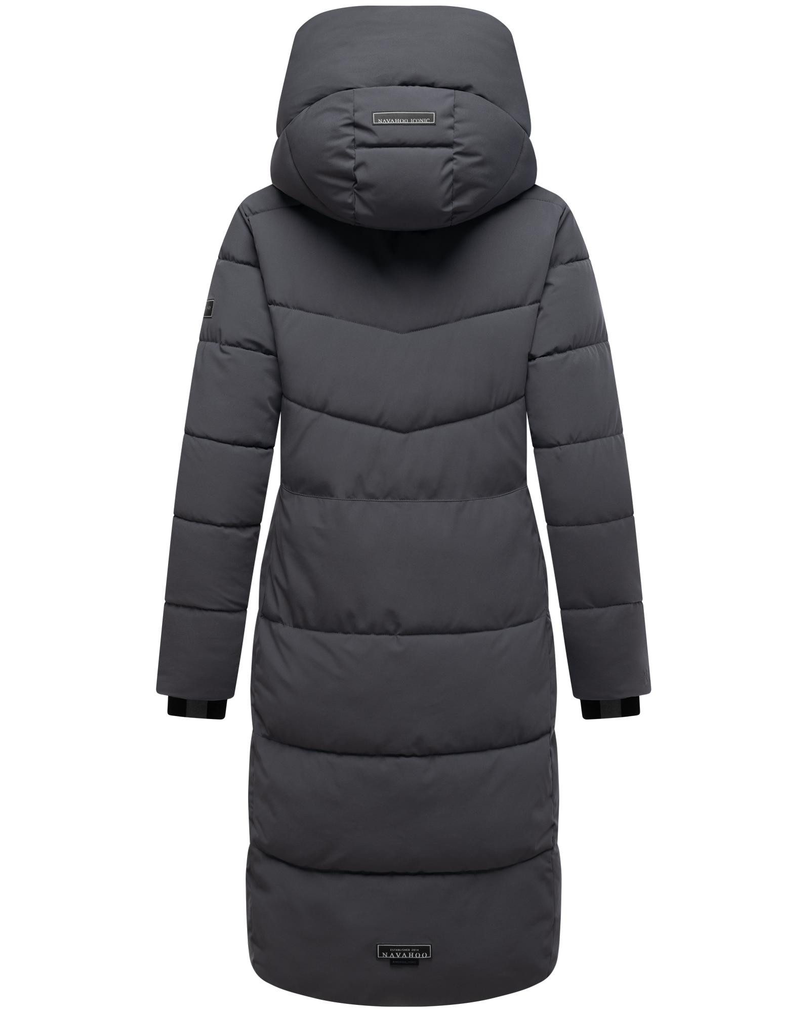 Navahoo Steppmantel Schokokuss XIV Warmer Damen gesteppter Wintermantel mit Kapuze