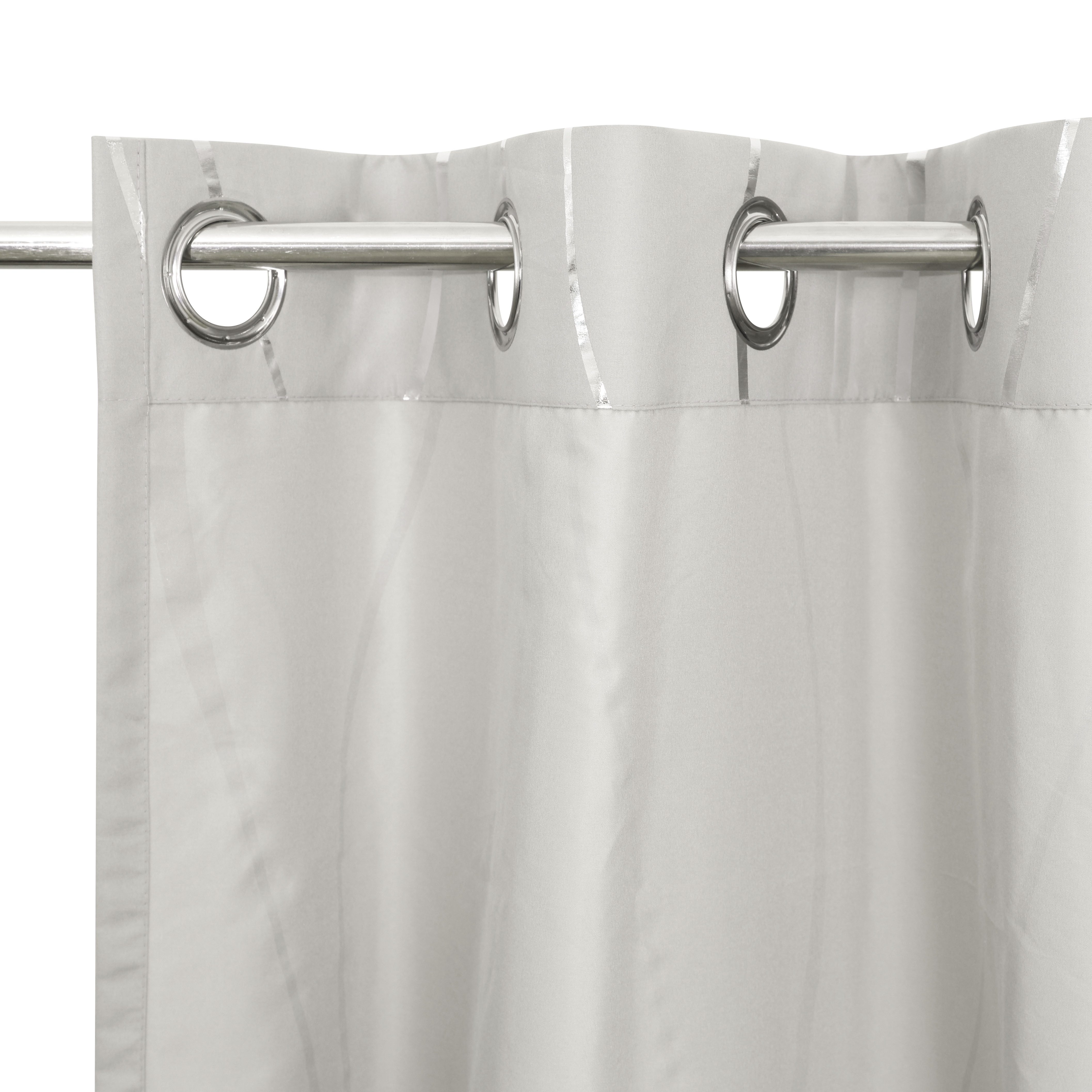 OTTO home Gardine Quinnton (2 St), Ösen, halbtransparent, Polyester, Metallic-Akzente, Gardine, mittelleichter Stoff, halbtransparent – Bild 4 von 5