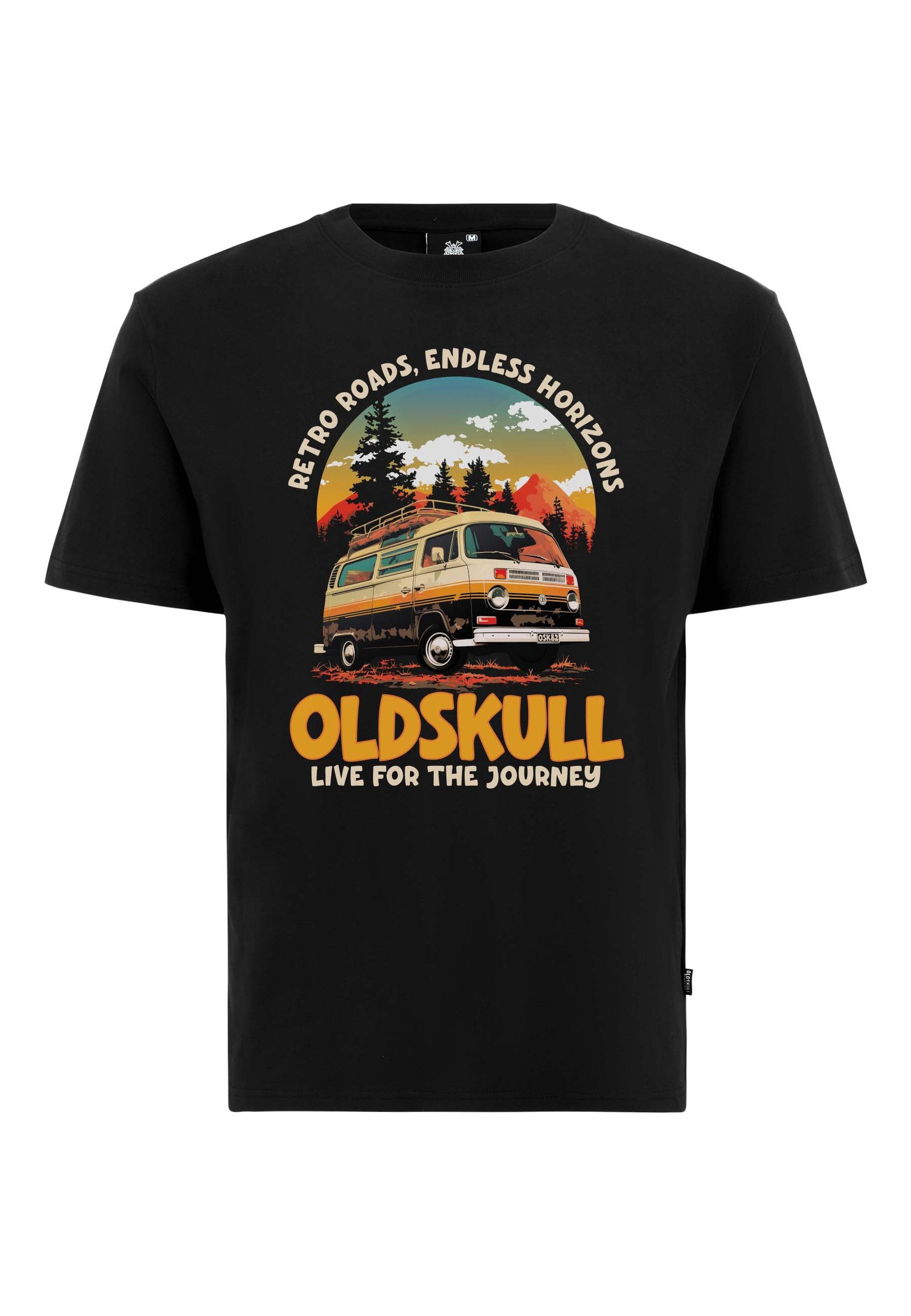 Oldskull T-Shirt Wrldvibe Adventure Van Logo Graphic Grenzenlose Kreativität, fühle den World-Vibe