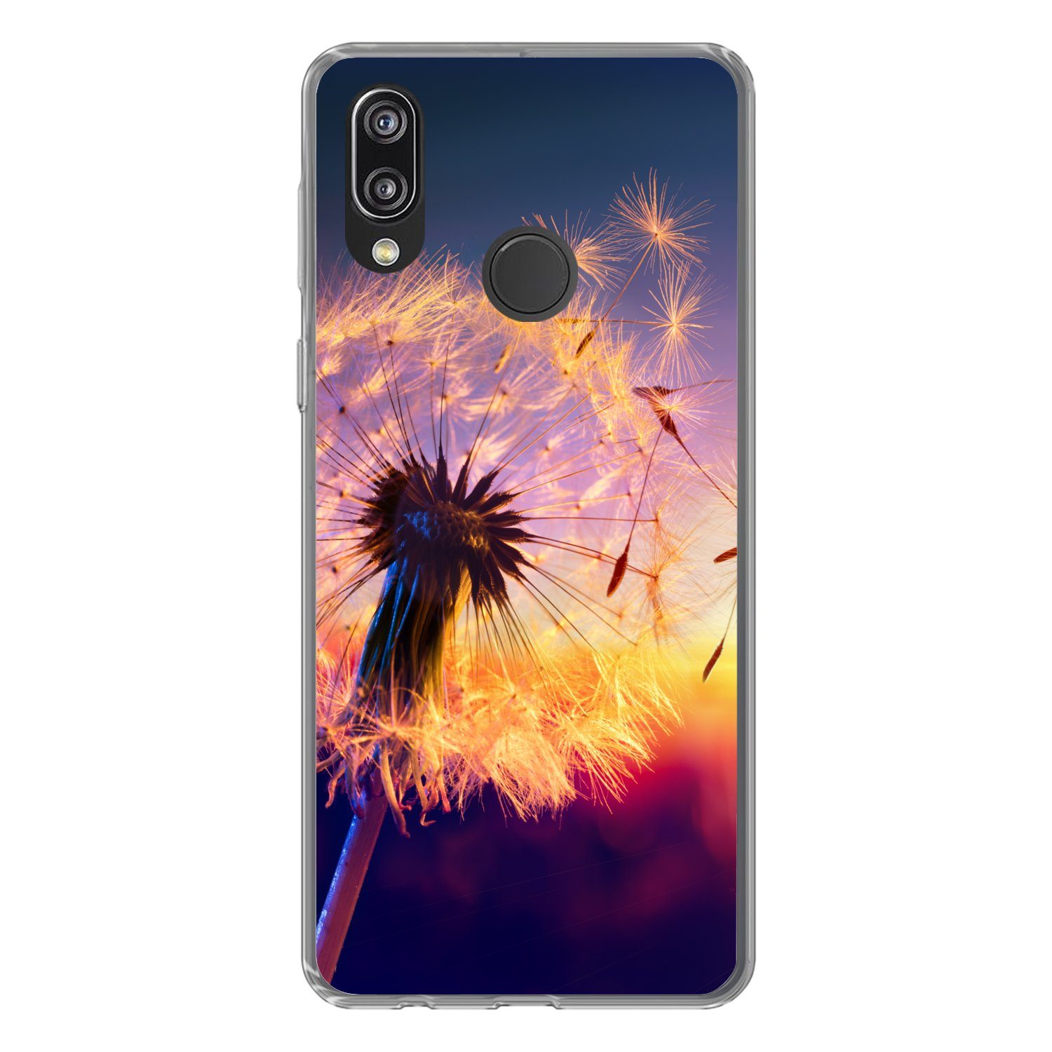 MuchoWow Handyhülle für Huawei P20 Lite (2020) Löwenzahn - Blumen - Sonnenuntergang - Hori, Handy Case, Silikon, Bumper Case Dünn