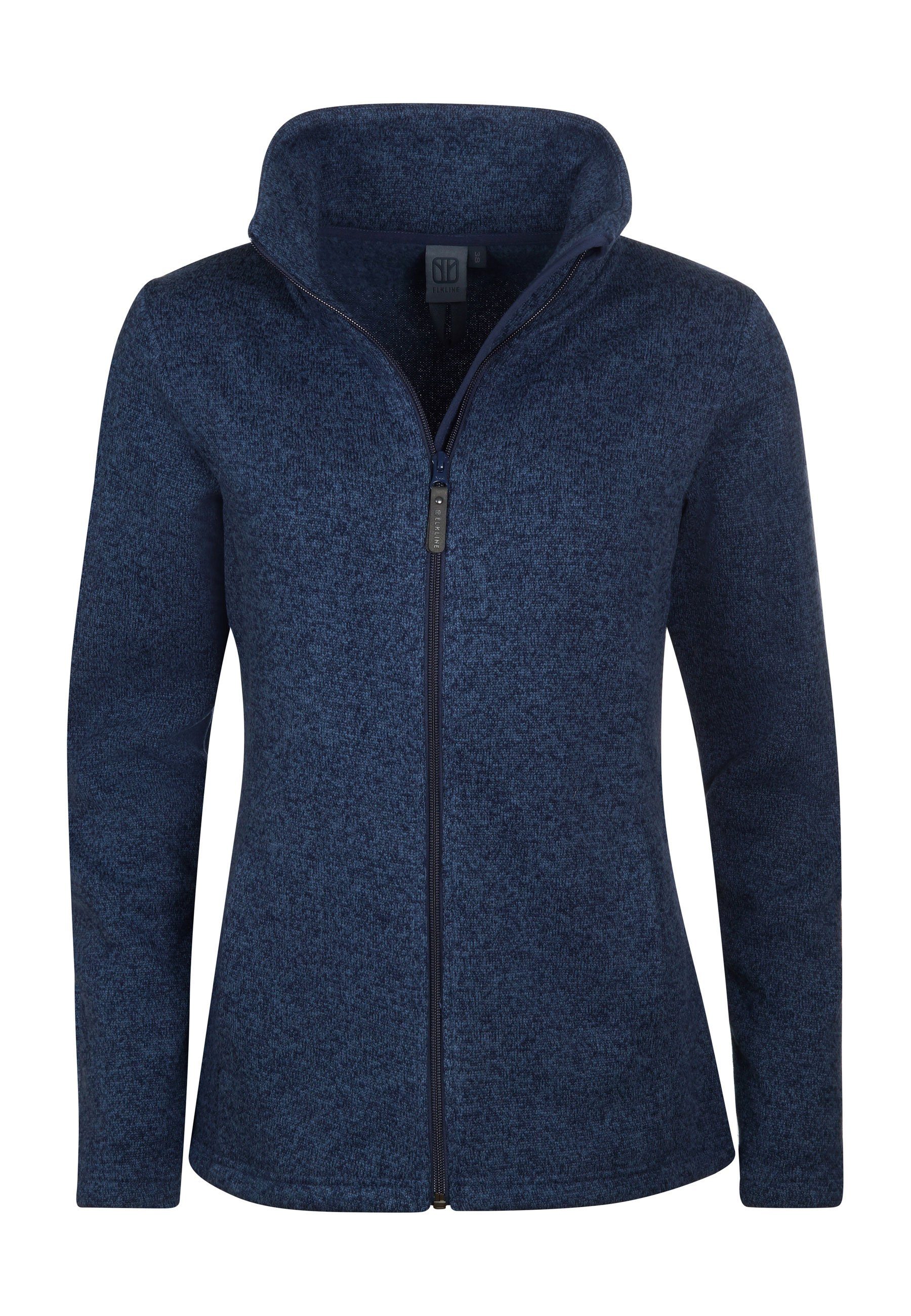 Elkline Fleecejacke Wonderland melierter, glatter Strickfleece