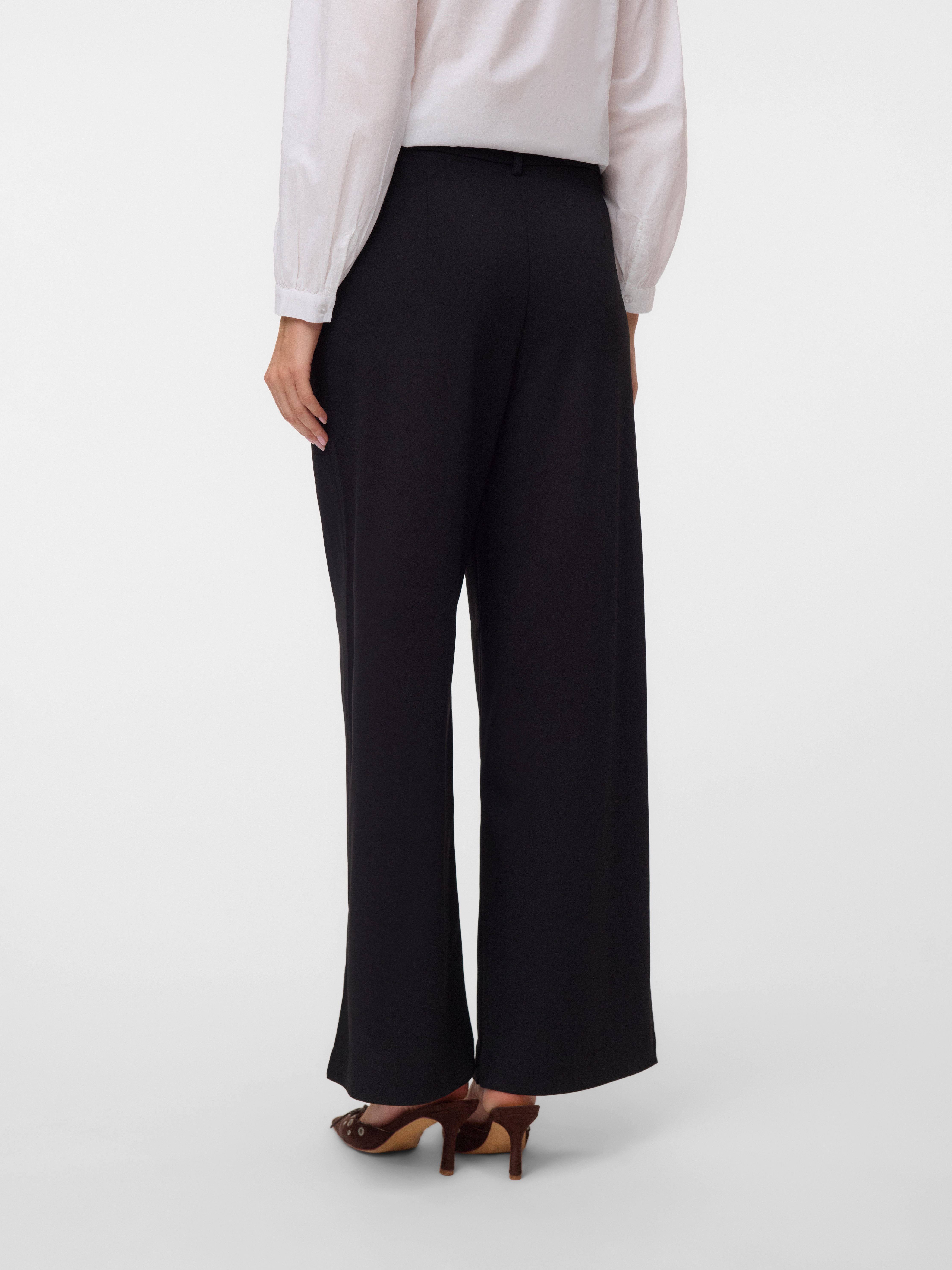 Vero Moda Anzughose VMZAMIRA MW WIDE PANT NOOS Materialmix, wide fit, regular waist