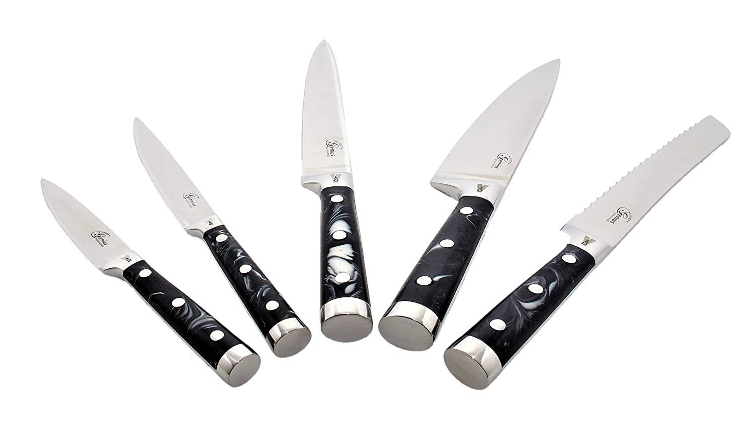 Genius Messerblock Genius - Profi Messerset 5-teilig in Geschenkebox sehr hochwertig UVP