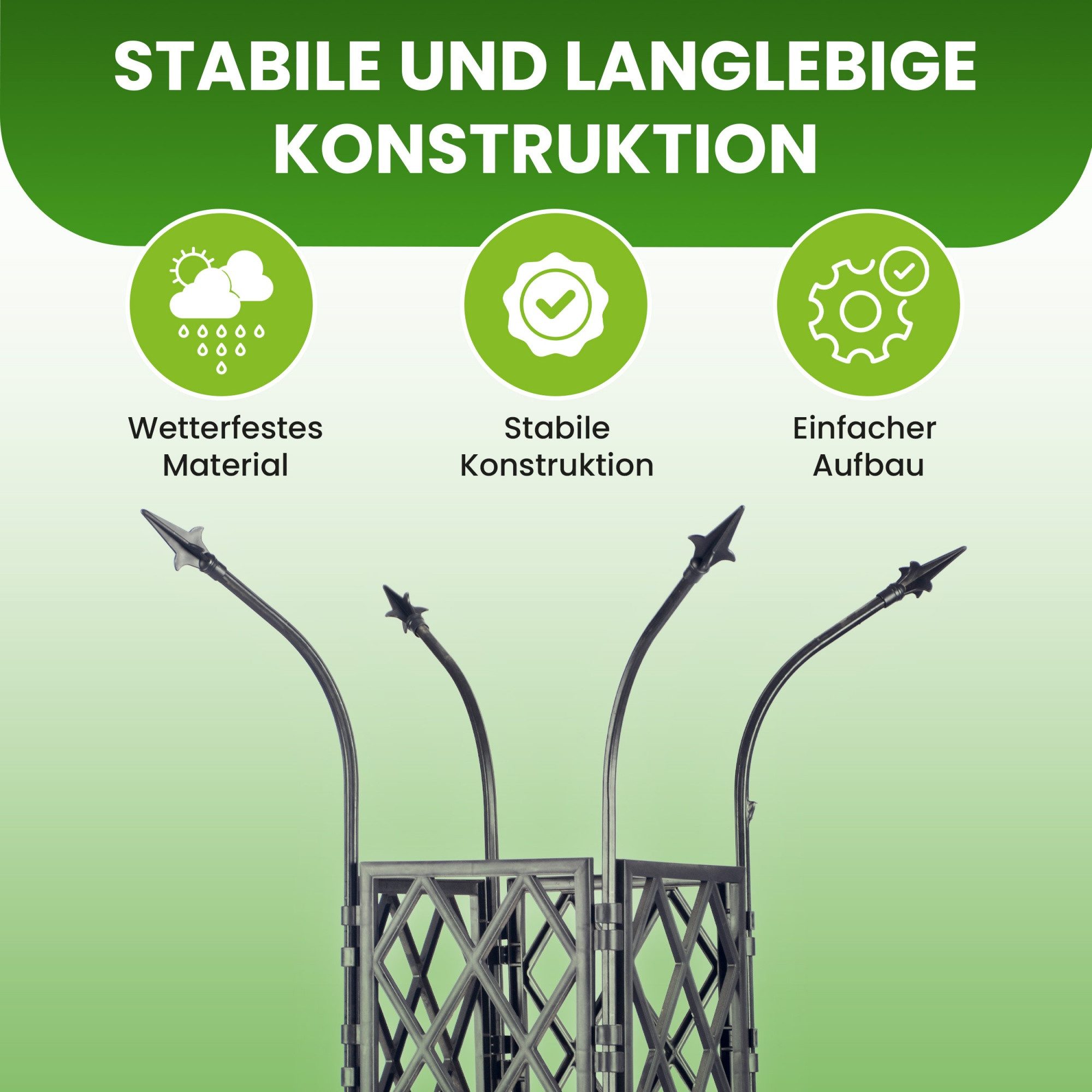 Gartenwelt Riegelsberger Rankhilfe Rankturm Barock schwarz günstig online kaufen