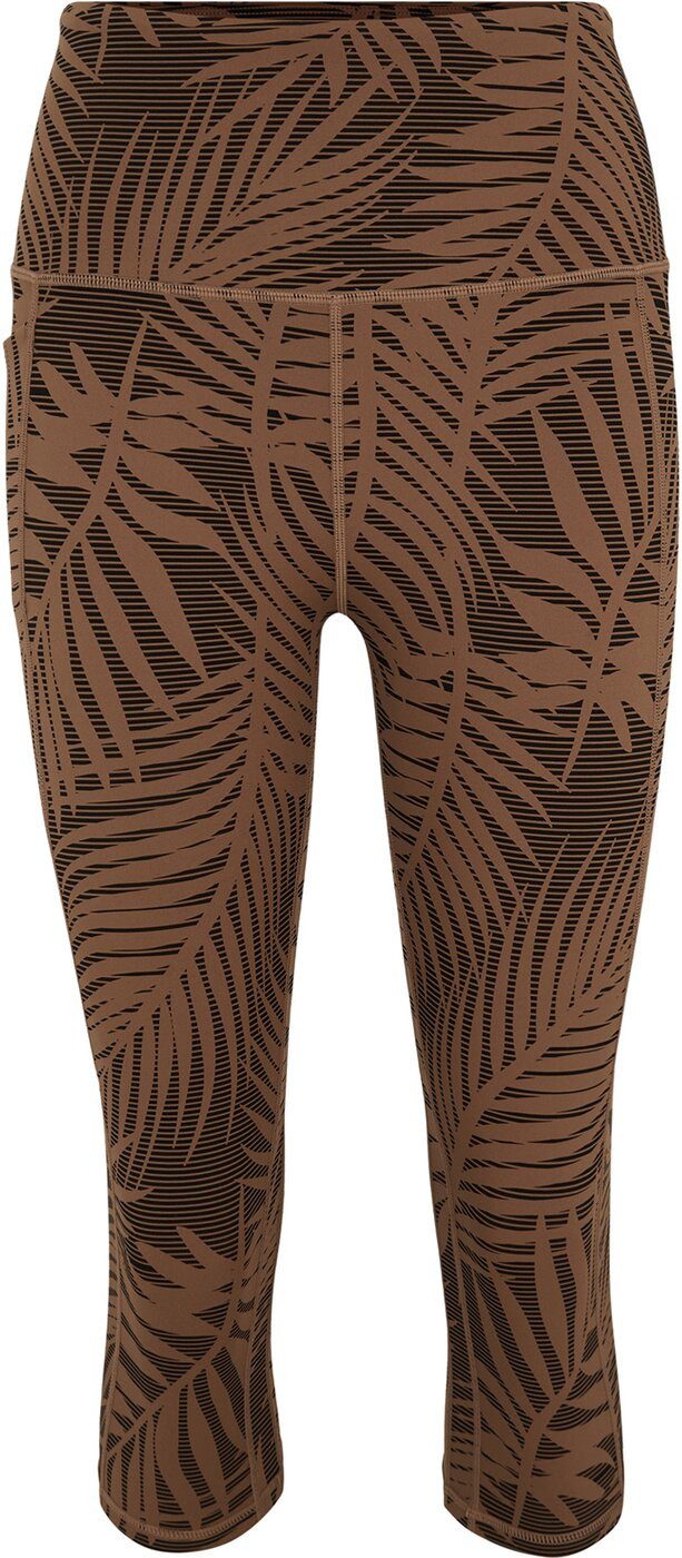 Venice Beach Trainingshose VB_Amelia 1117 Tights 3/4 AOP PALM NOUGAT