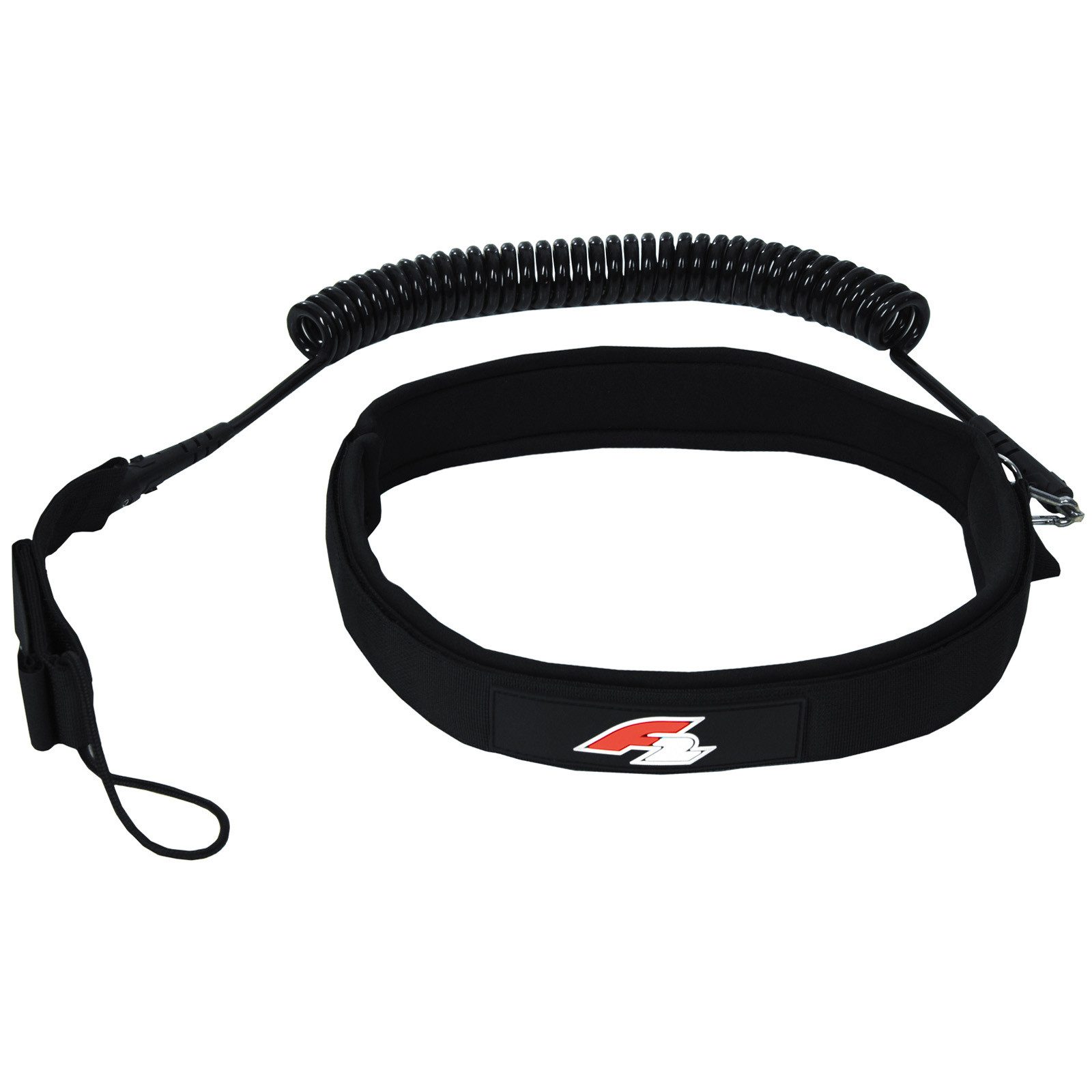 F2 SUP-Leash F2 Stand Up Paddling Leash Hüft Coiled Leash Schwarz