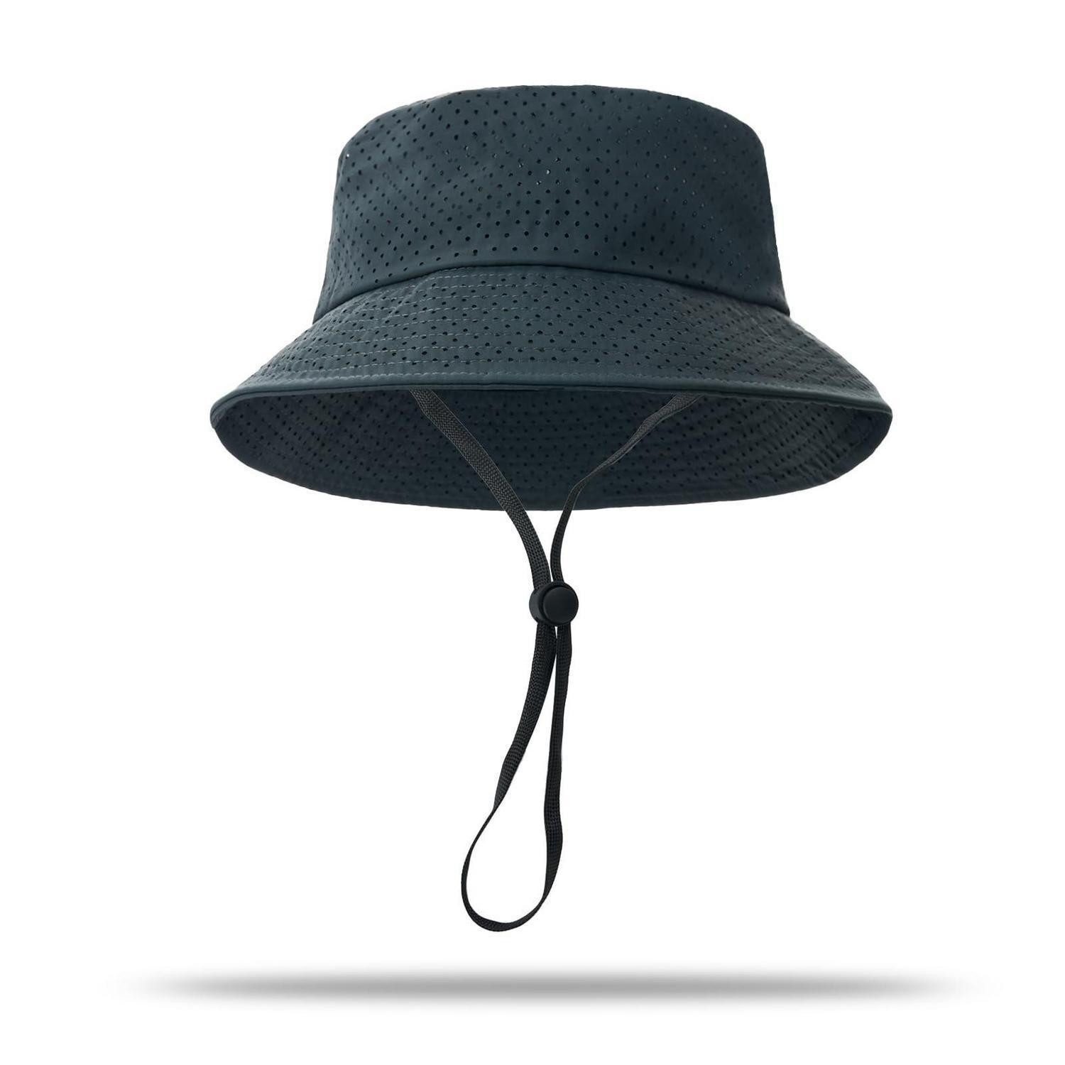 LuxusKollektion Fischerhut Fischerhut Herren Damen Mesh Sonnenhut Angeln Wandern XL Dunkelgrau