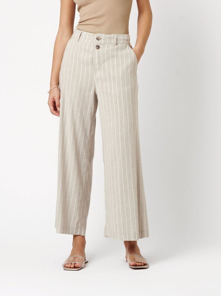 ROSNER Palazzohose Mara Wide (1-tlg) mit dezent glänzenden Streifen