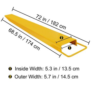 VEVOR Gabelhubwagen Gabelverlängerung 182 CM Stapler Gabelverlängerung, (2 St)