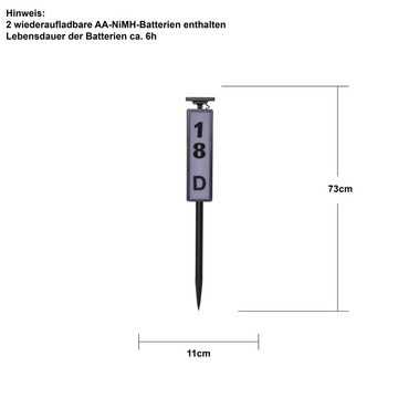 STAR TRADING LED Dekolicht Solar-Hausnummernleuchte Pathy, Solar-Hausnummernleuchte Pathy