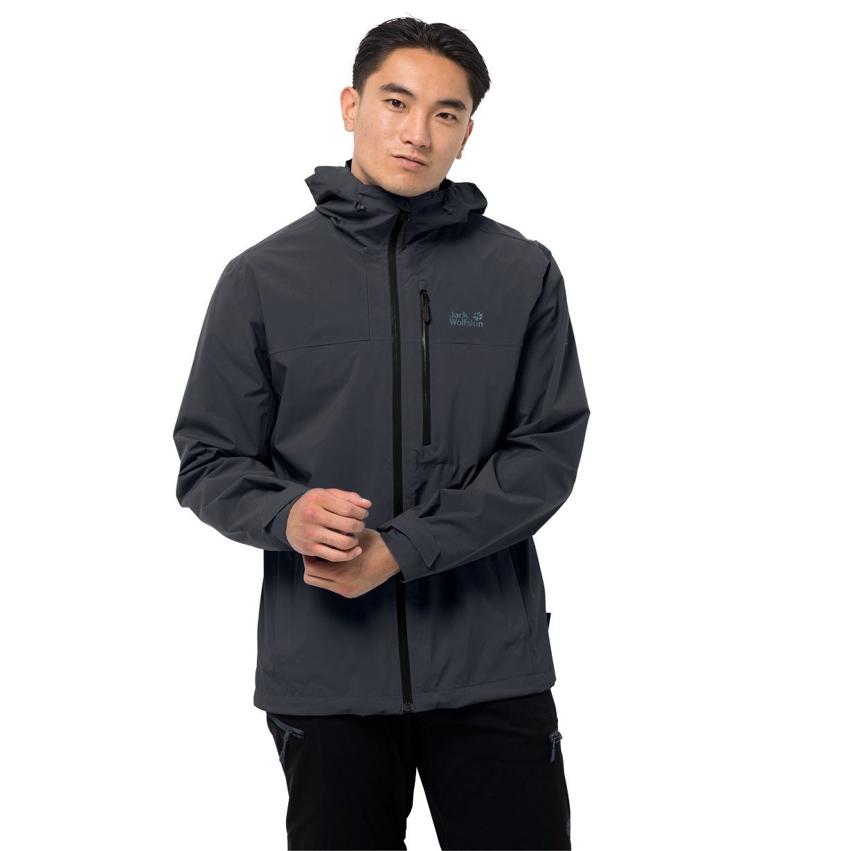 Funktionsjacke Go Hike (wind-/wasserdicht) phantomgrau Herren