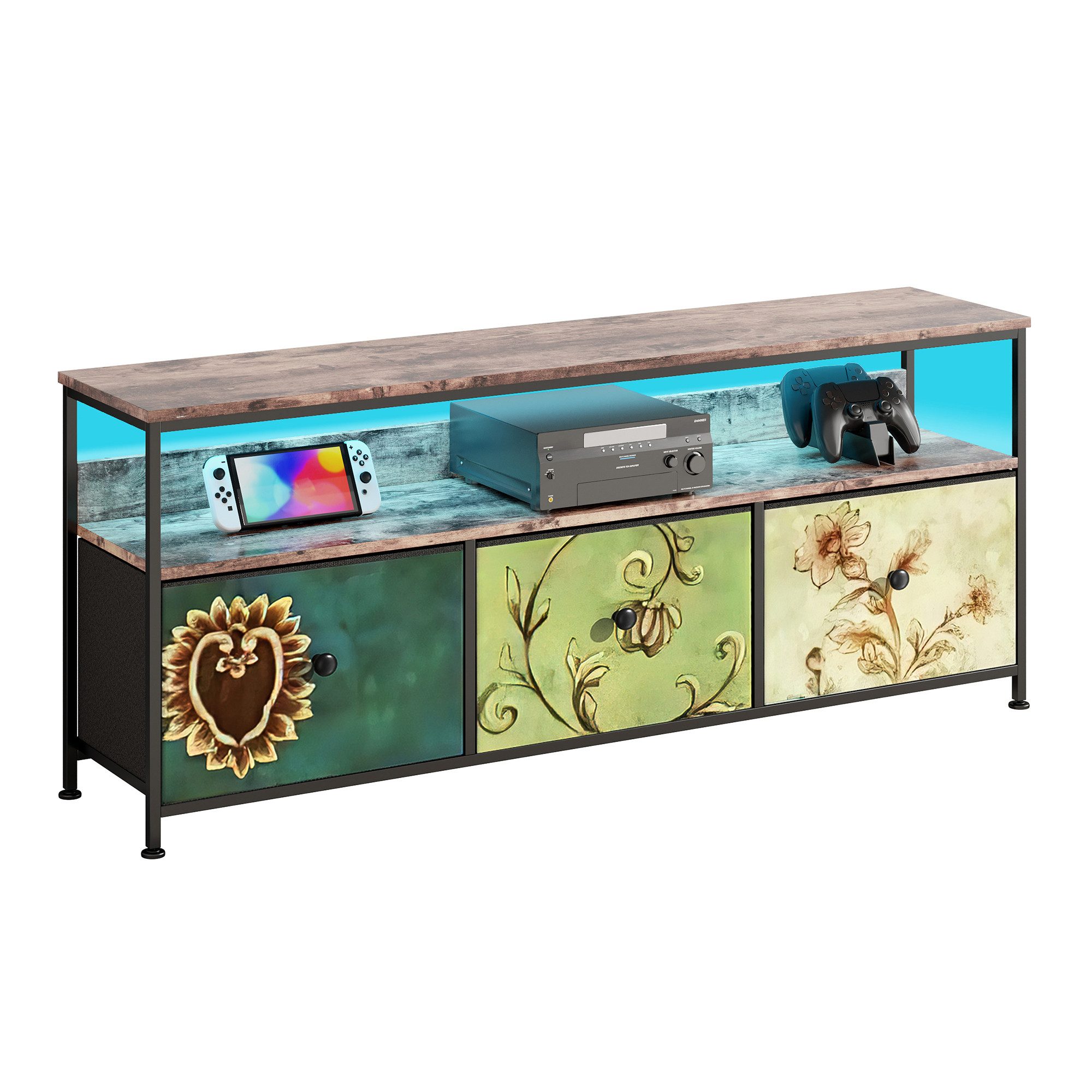 FUROKOY Lowboard TV-Schrank (Fernsehschrank Sideboard-Schrank mit 1 Regal u günstig online kaufen