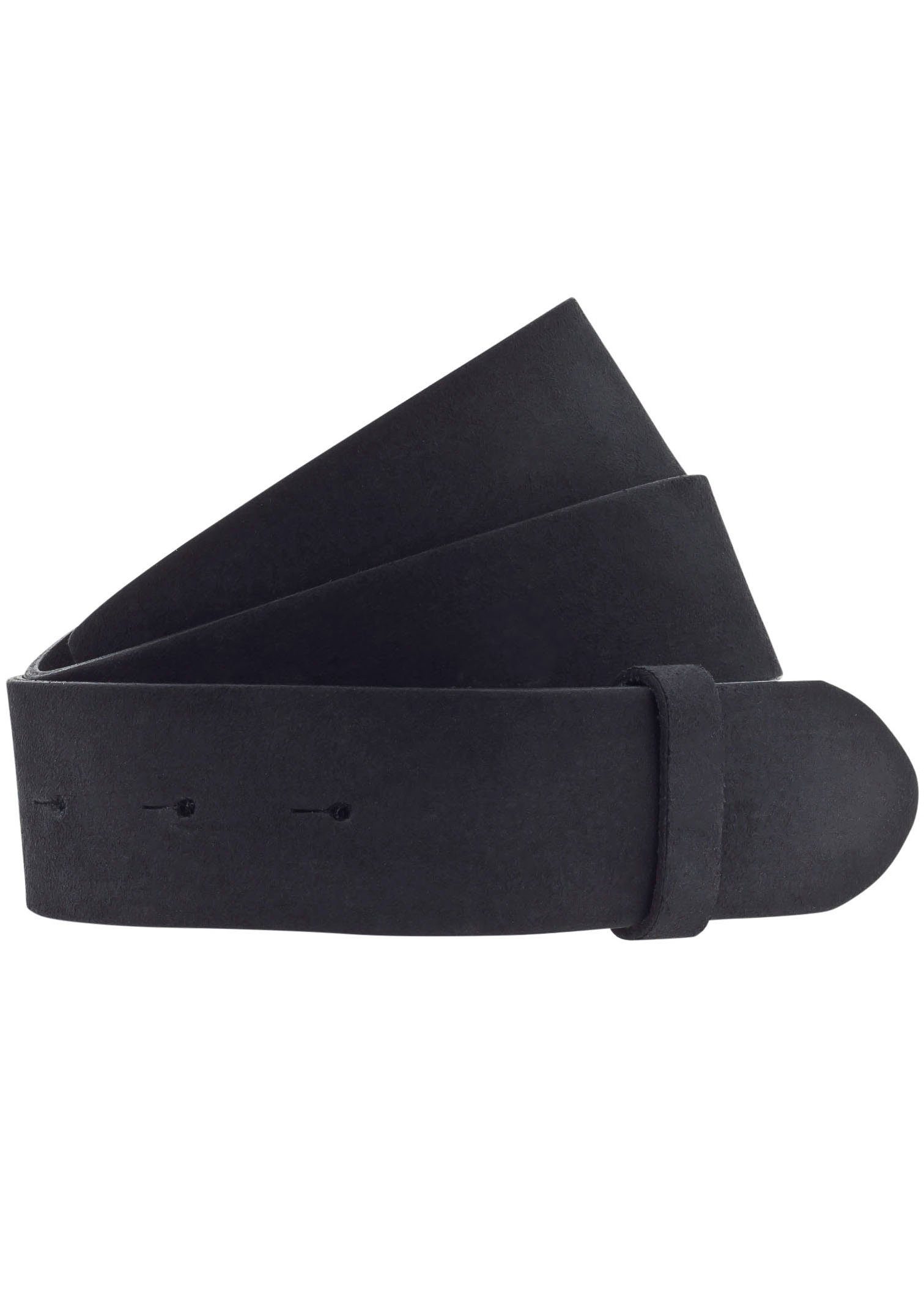 schwarz Ledergürtel auswechselbaren Schließen (Set) mit Vanzetti