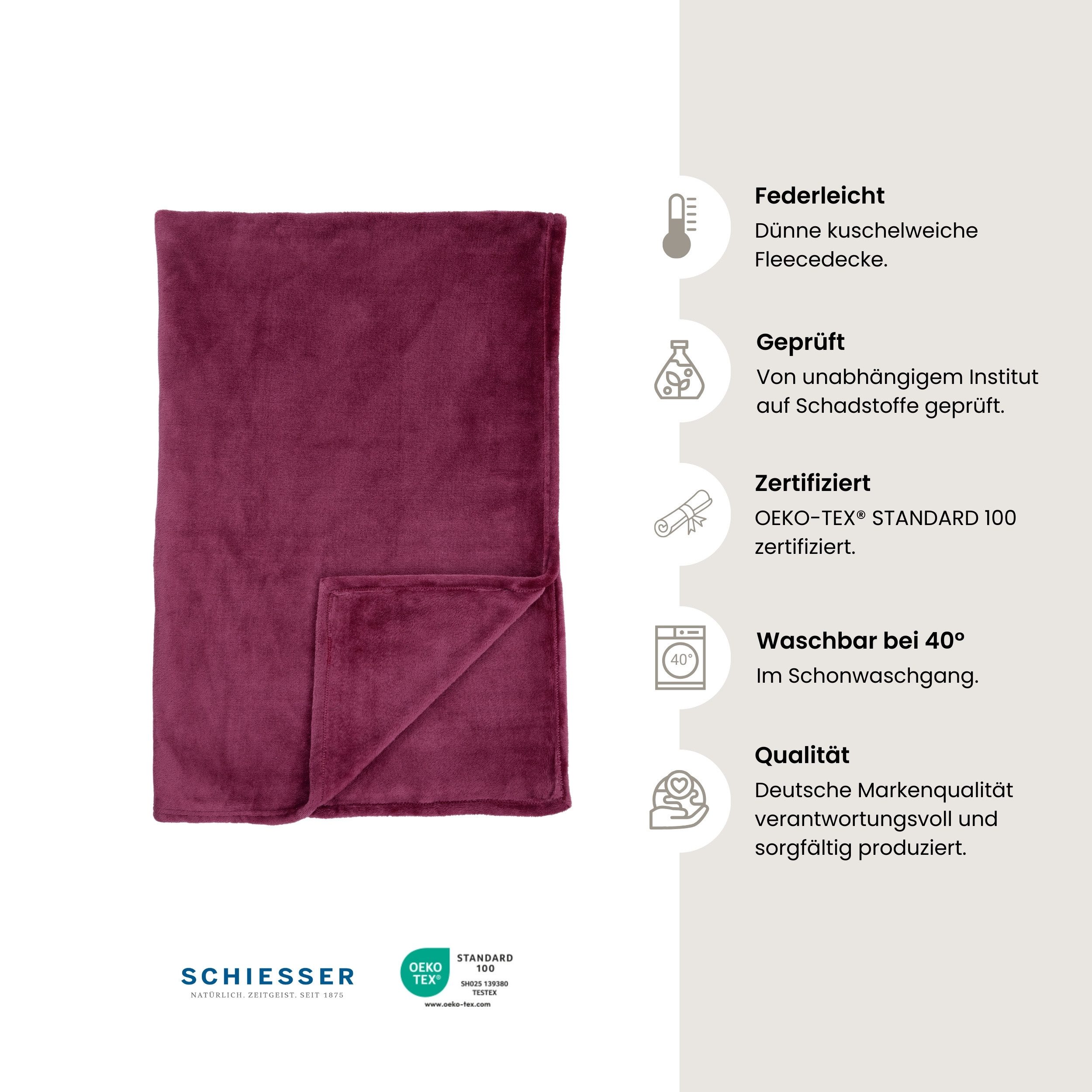 Wohndecke Mia leichte Kuscheldecke für Couch, günstig online kaufen