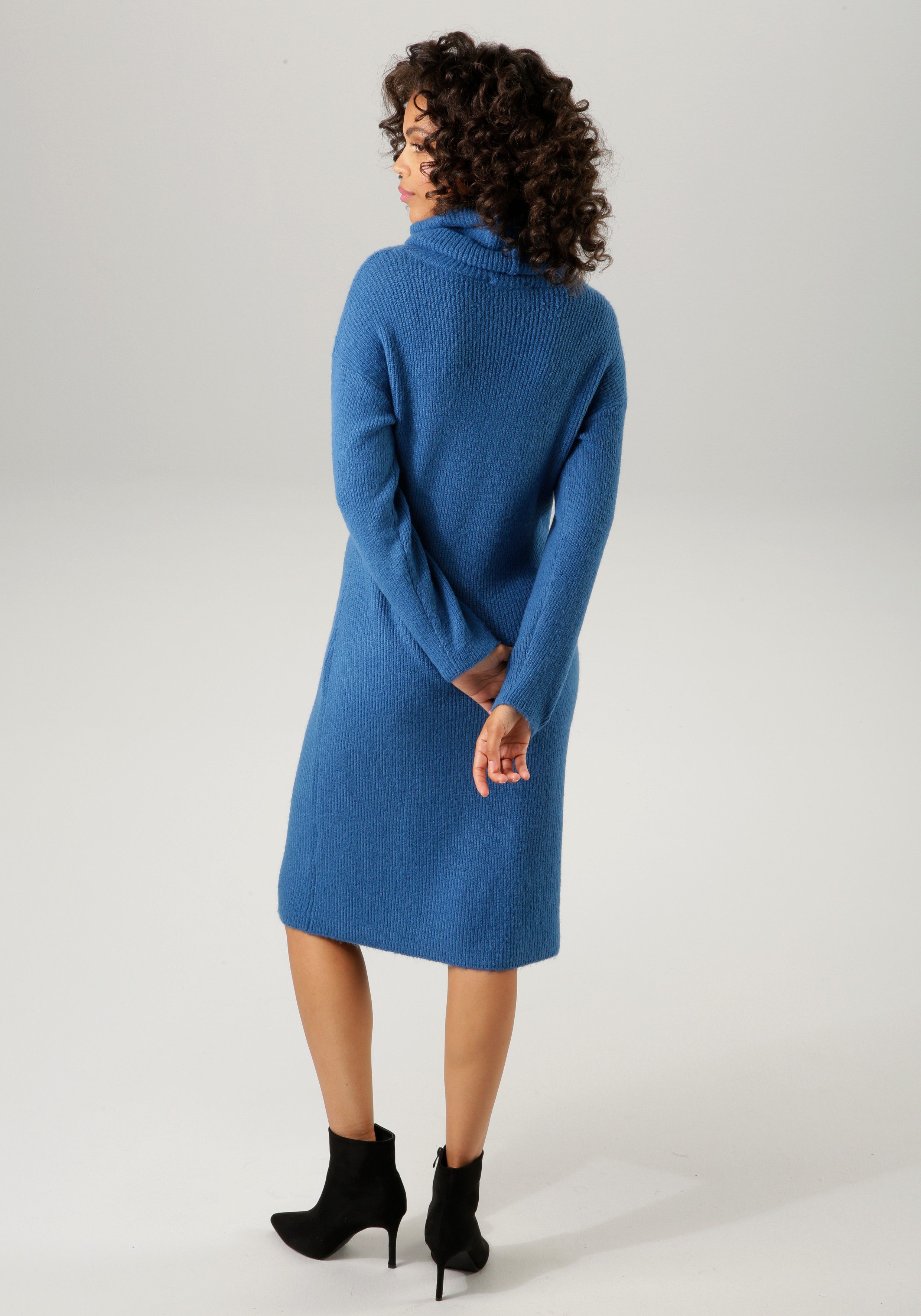 Aniston CASUAL Strickkleid mit halsfernem Rollkragen günstig online kaufen