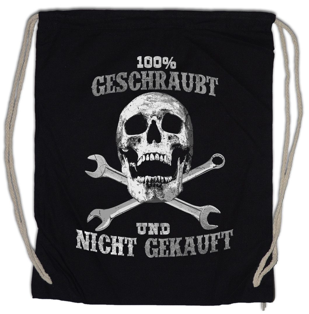Turnbeutel 100% Geschraubt Mechaniker Turnbeutel KfZ Car Mechanic Garage Fun