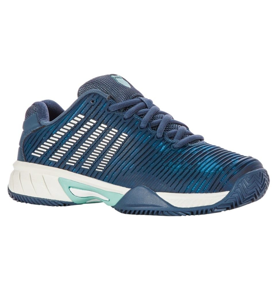 Hypercourt Express 2 HB Clay/Sandplatz 2024 tealblau/weiss Kinder Tennisschuh