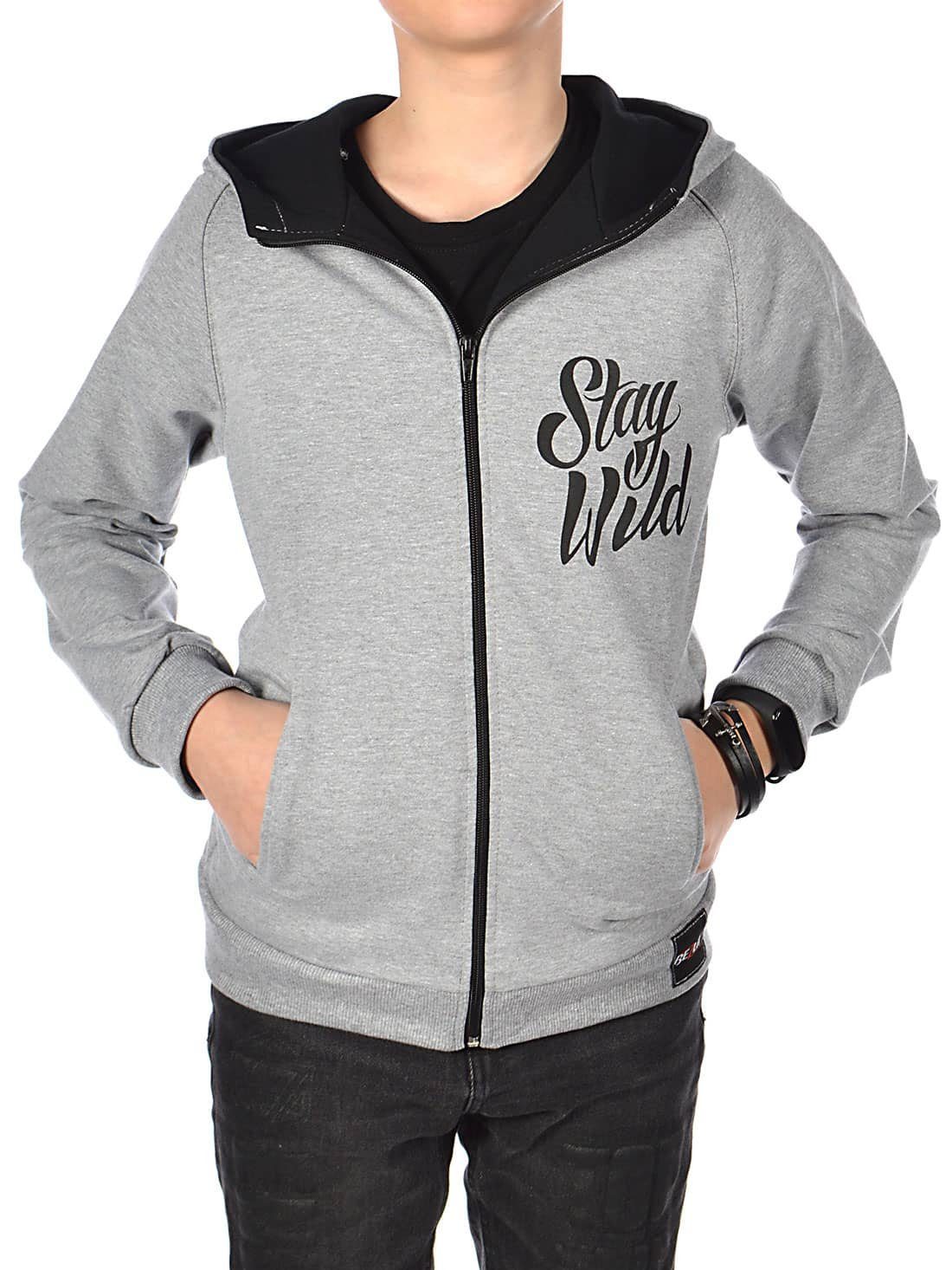 BEZLIT Kapuzensweatjacke Jungen Sweatjacke mit Logo Print (1-tlg) im eleganten Look