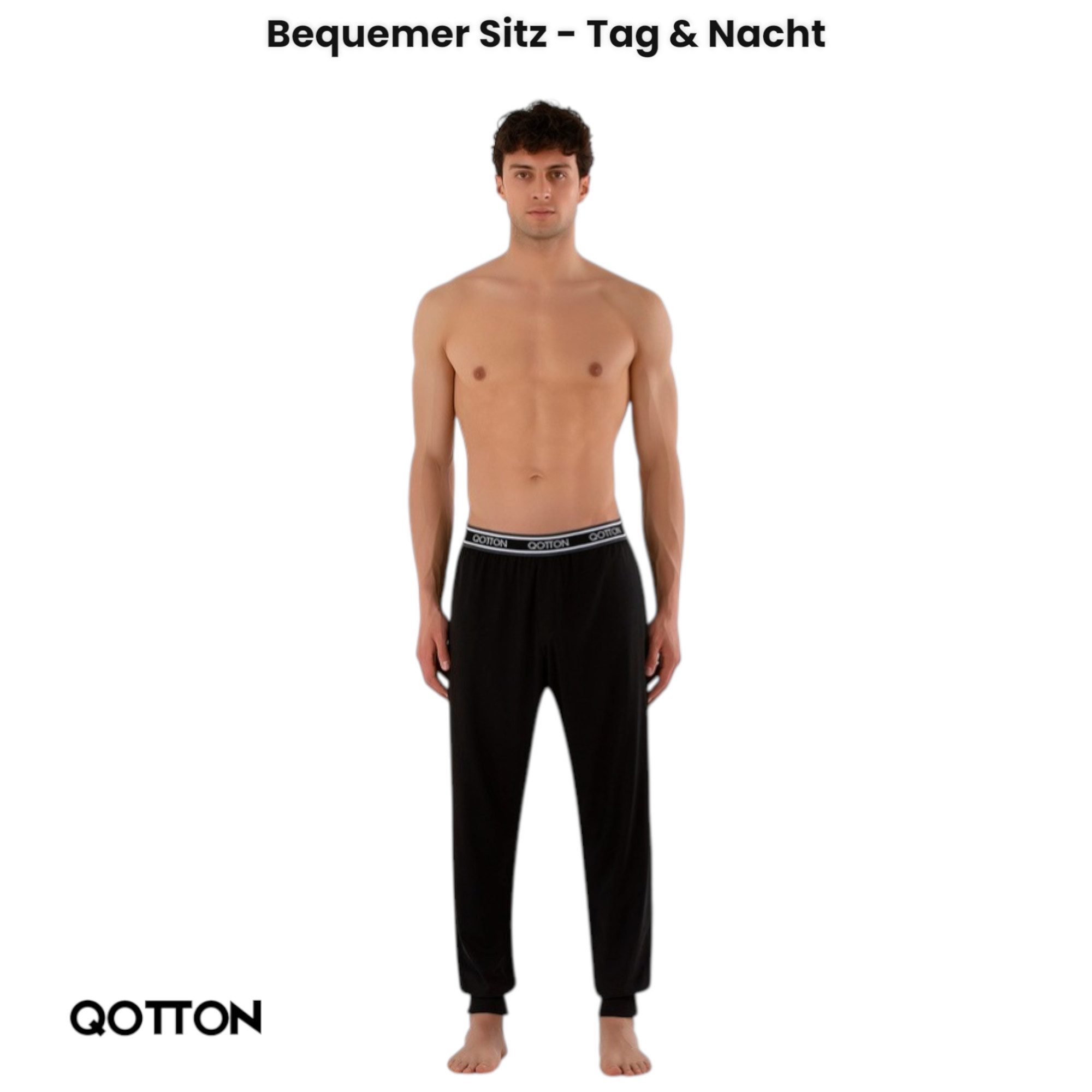 Qotton Pyjamahose Herren Jogginghose Schlafanzughose – Lange Pyjamahose aus günstig online kaufen