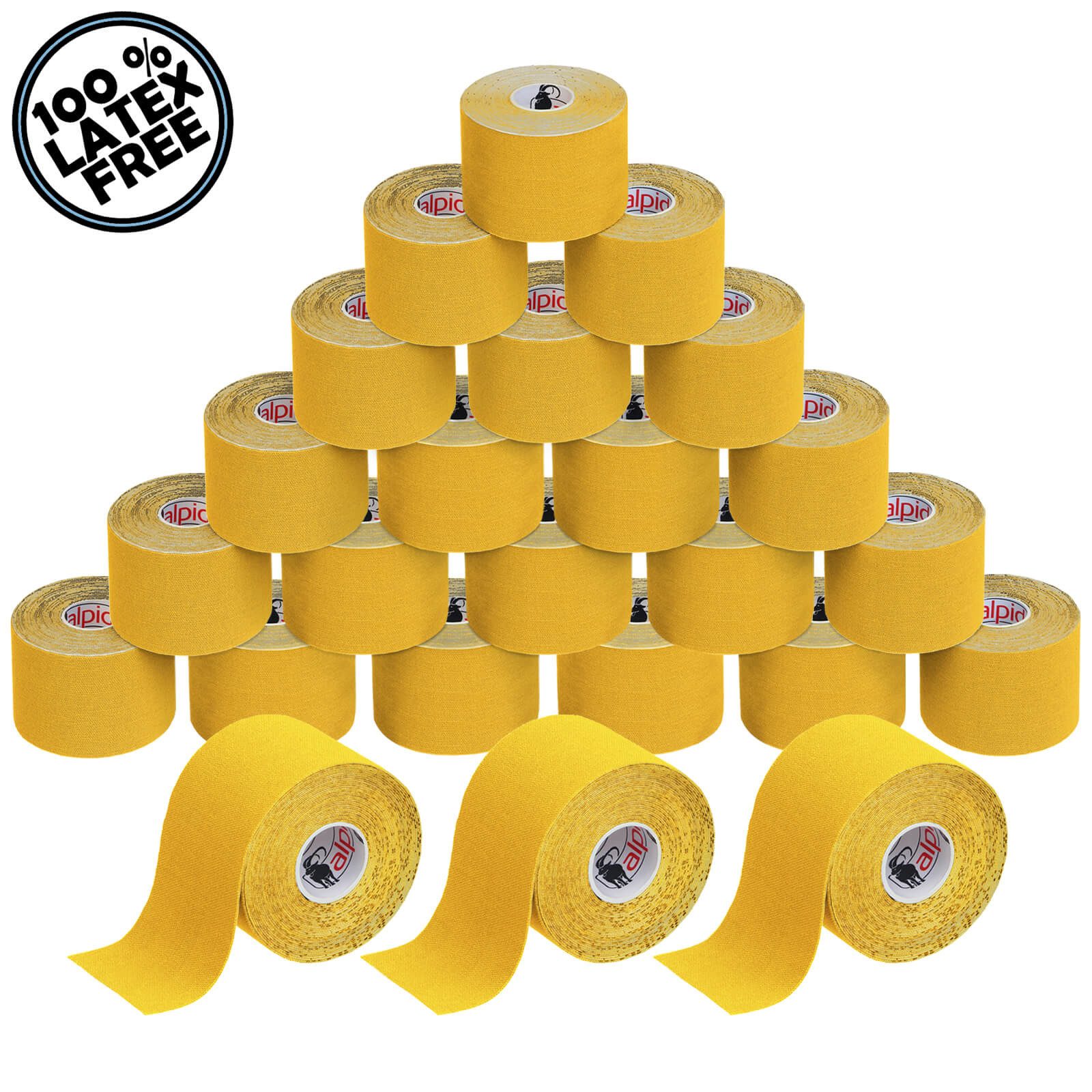 ALPIDEX Kinesiologie-Tape 24 Rollen Kinesiologie Tape 5 m x 5,0 cm in 11 Farben