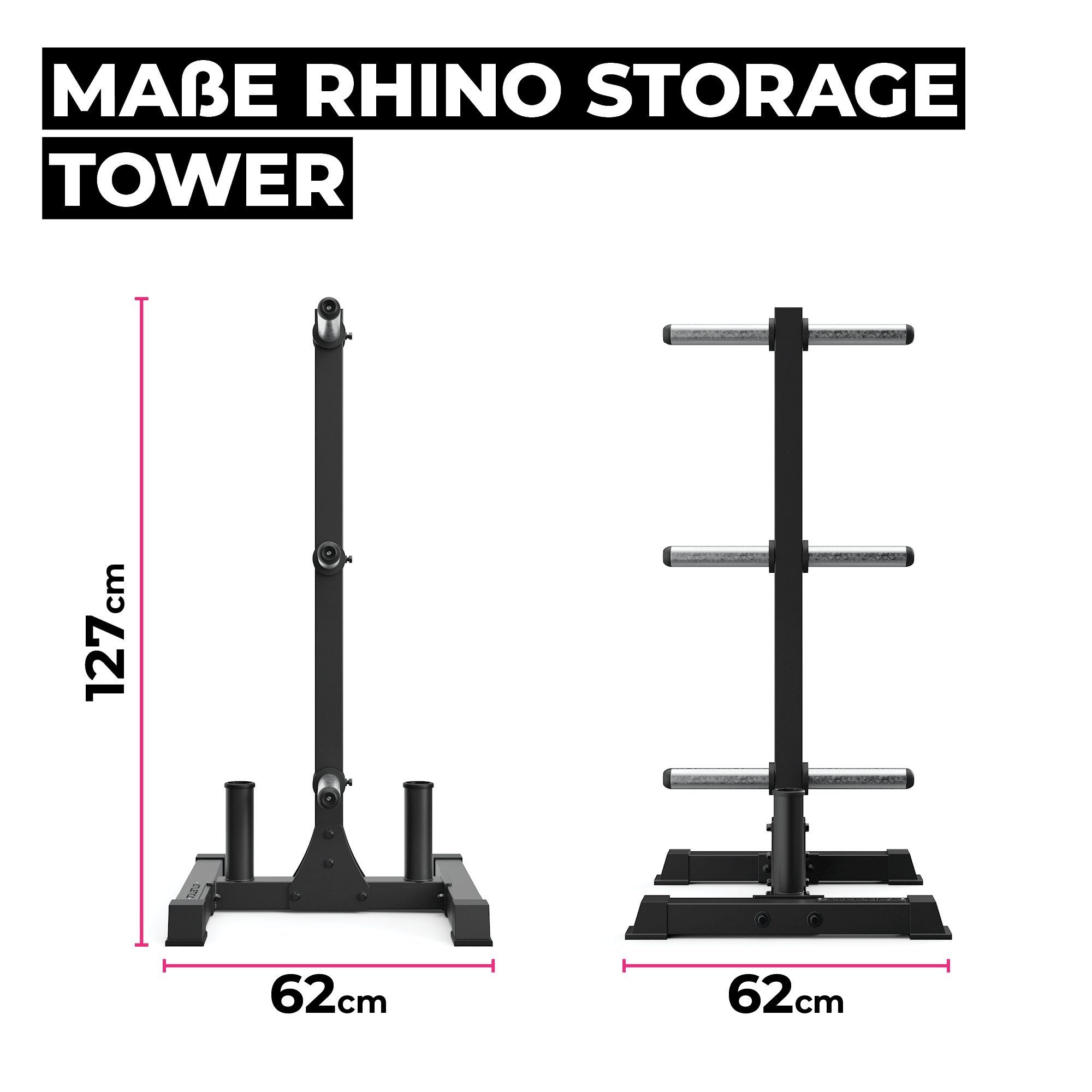 Storage Stangen Hantelscheibenständer für mm für Ablage ATLETICA Gewichte, Rhino 50 und Scheiben Ø