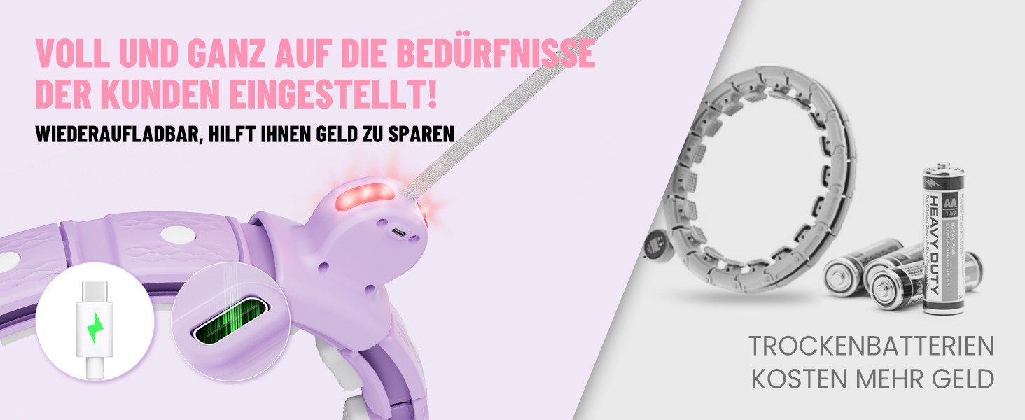 keystar Hula-Hoop-Reifen mit intelligentem Digitalzähler und 16 abnehmbaren Teilen, (75cm bis 125cm Taillenumfang, Massagenoppen für entspannendes Hula Hoop Erlebnis, 18-tlg., Perfekt für effektiven Gewichtsverlust und Spaß beim Training)