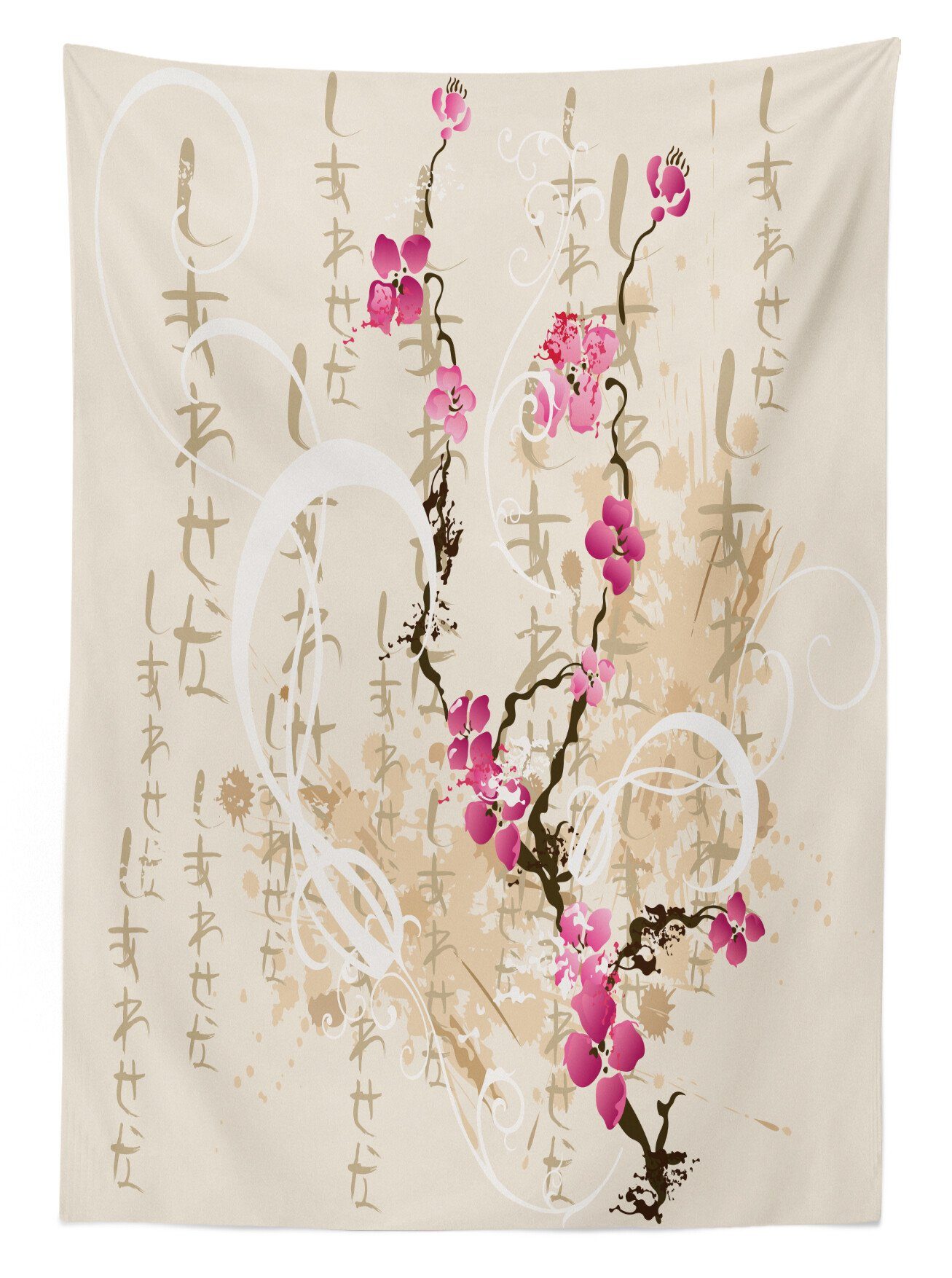 Sakura Außen Farbfest Blumen Für Abakuhaus Bereich Klare Tischdecke Waschbar japanisch den Farben, geeignet Letters