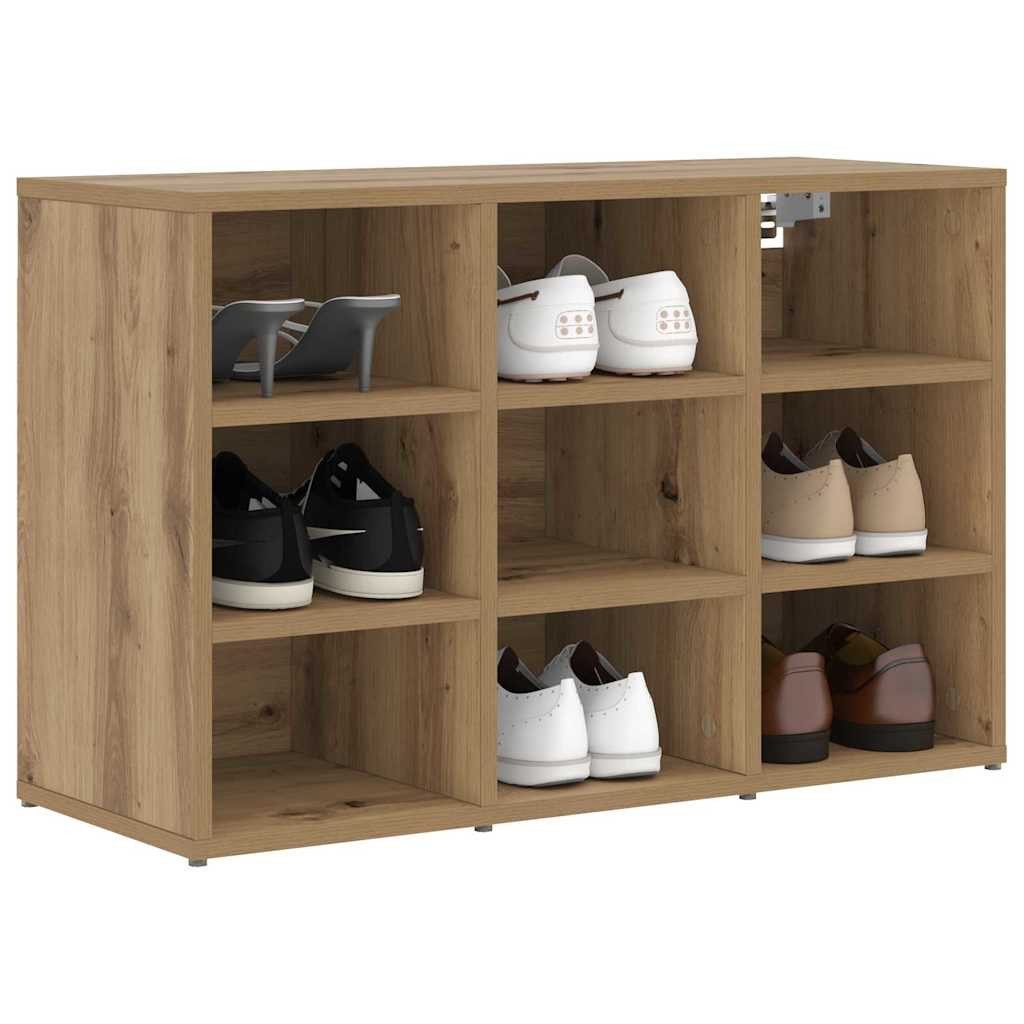 vidaXL Schuhregal Schuhschrank 77,5 x 30 x 51 cm Holzwerkstoff Artisan-Eiche, 1-tlg.