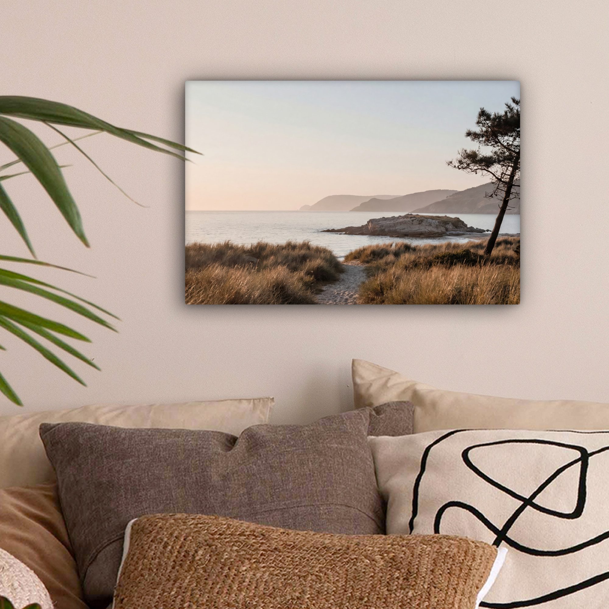 OneMillionCanvasses® Leinwandbild Landschaft - Küste - Dünen, Fotodruck (1 St), Leinwand Canvas Wandbild, Wanddekoration 20x30 cm – Bild 2 von 5