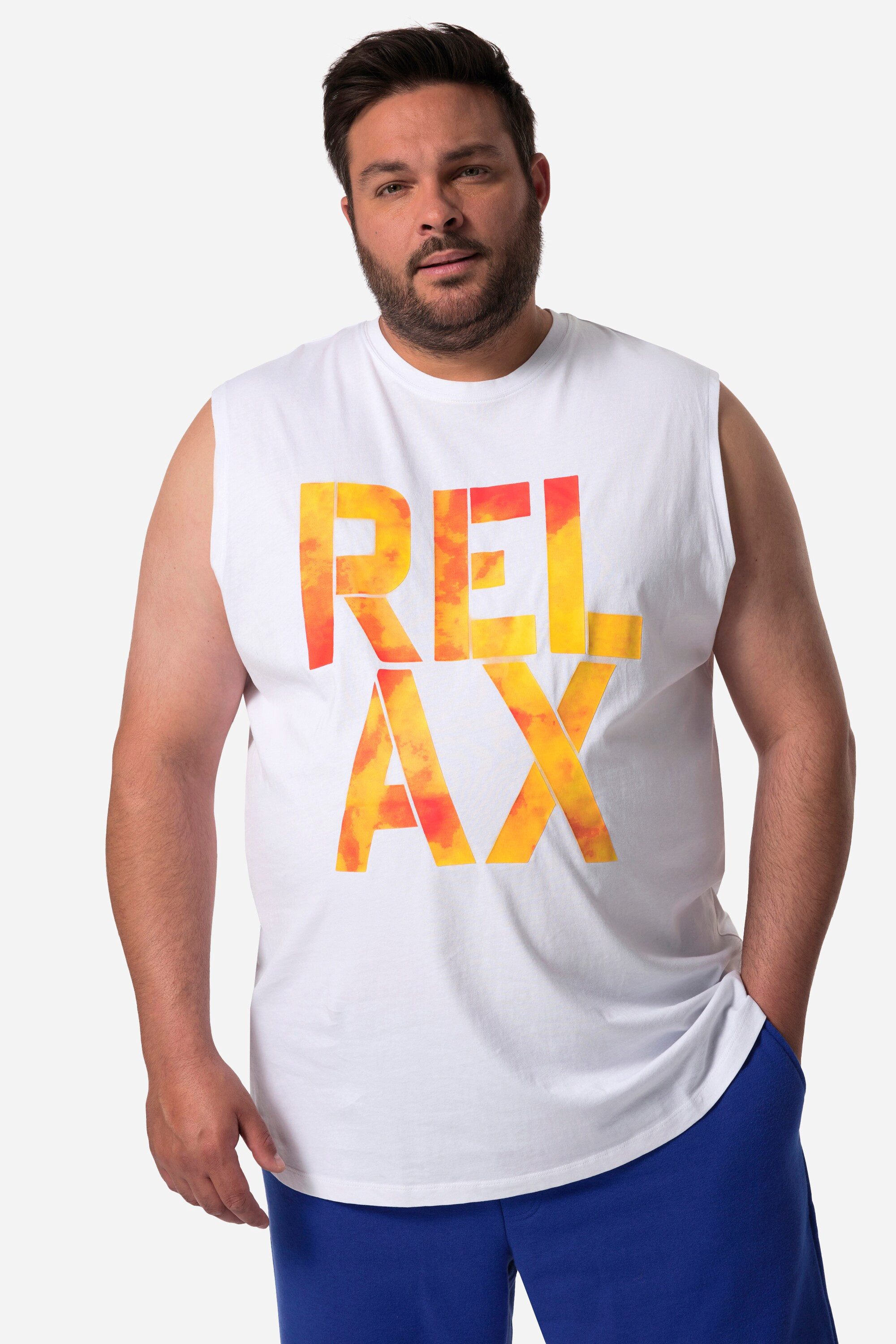 Men Plus T-Shirt Tanktop großer Print Rundhals