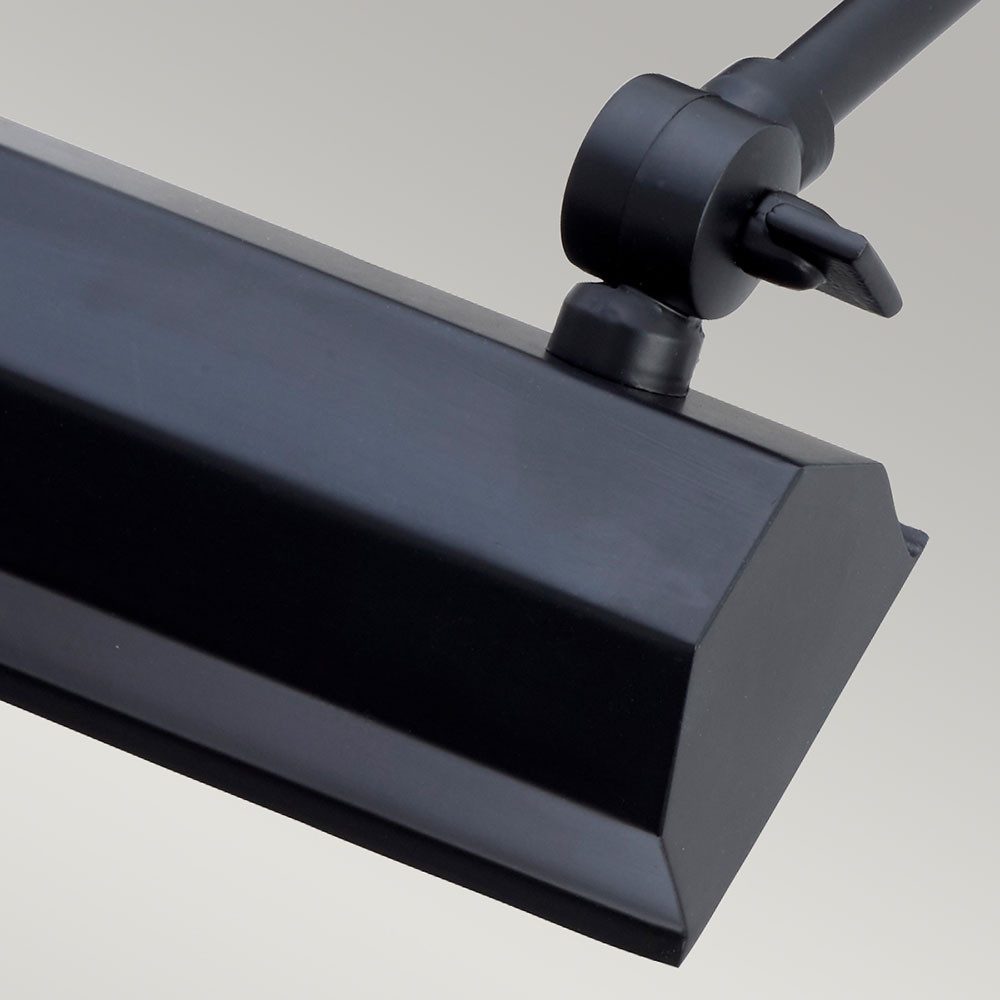 Elstead LIGHTING Bilderleuchte, Leuchtmittel nicht inklusive, Wandlampe Bilderleuchte Spiegellampe Stahl Schwarz B 18,2cm Badezimmer