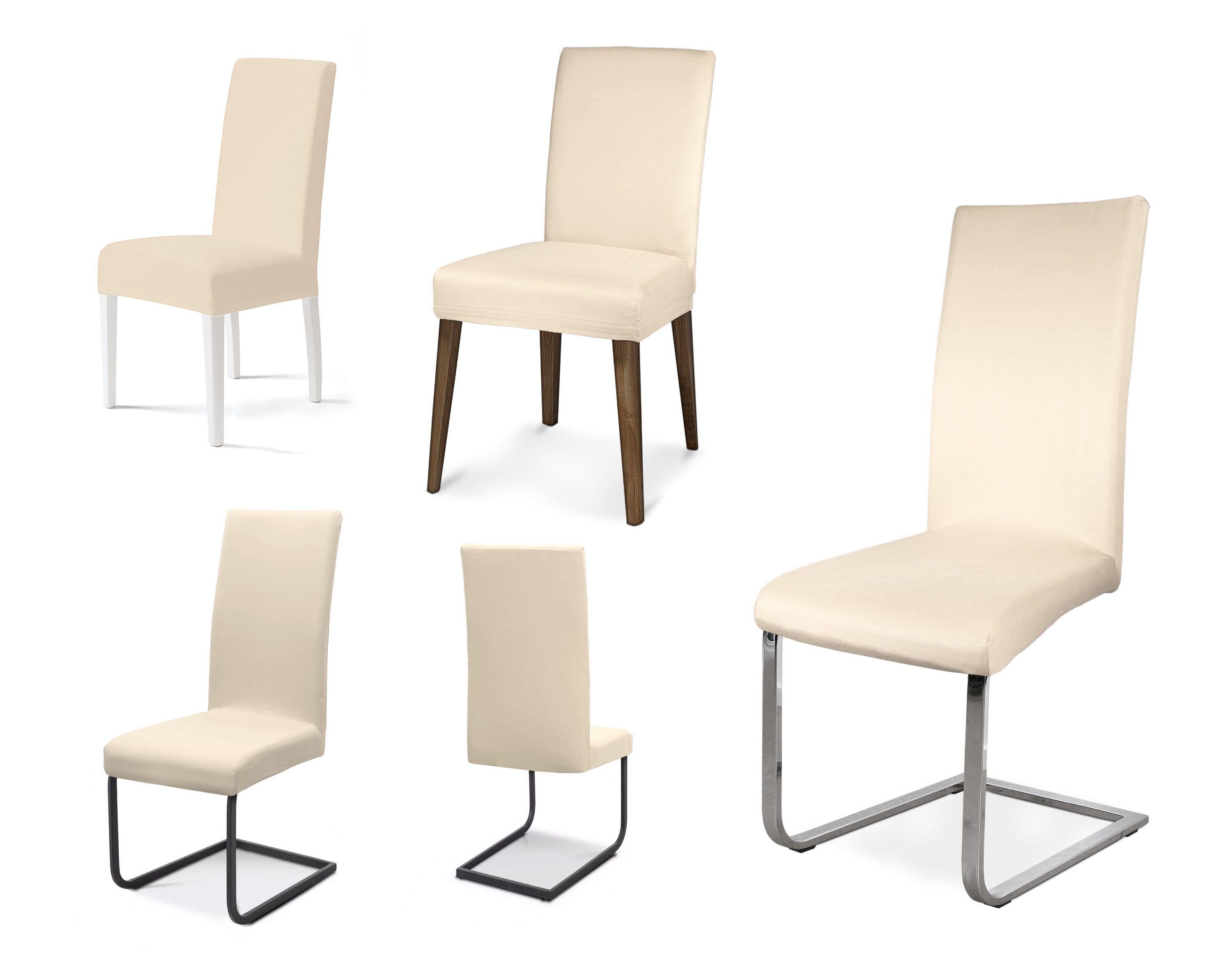 Beautex Stuhlhusse Mikrofaser Stuhlhusse, elastische Stretch Husse Bi-Elastic