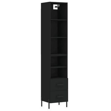 vidaXL Kleiderschrank Regal Highboard Schrank Hochschrank Schwarz 34,5x34x180 cm Holzwerksto