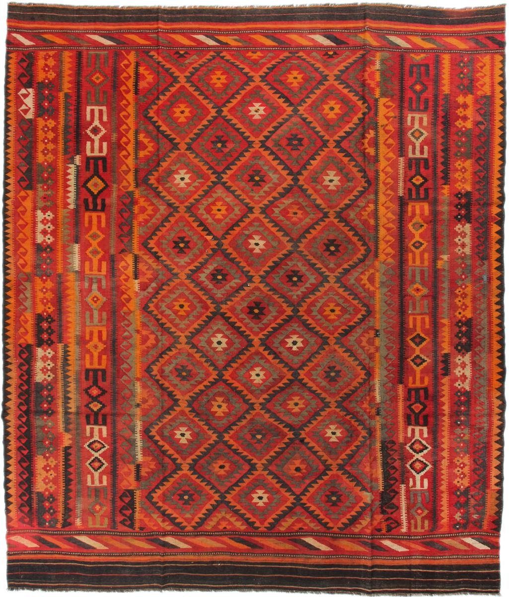 Orientteppich Kelim Afghan Antik 279x319 Handgewebter Orientteppich, Nain Trading, rechteckig, Höhe: 3 mm