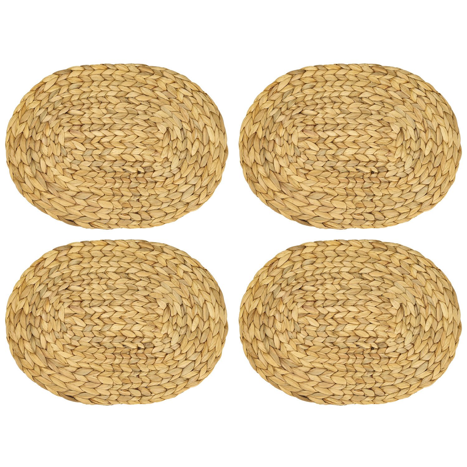 HMF Platzset Tischset oval, geflochten aus Wasserhyazinthe, (4 Stück, Set), günstig online kaufen