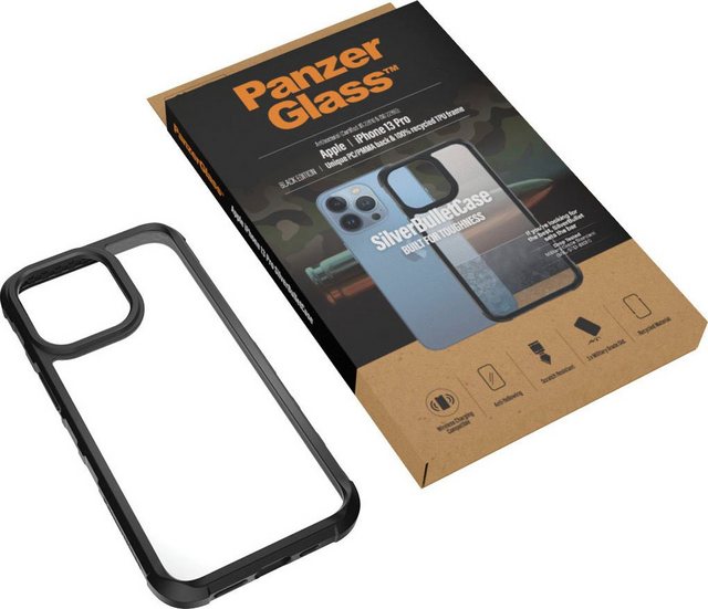 *PanzerGlass Smartphone-Hülle »SilverBullet Case iPhone 13 Pro« iPhone 13 Pro 15,5 cm (6,1 Zoll)*
