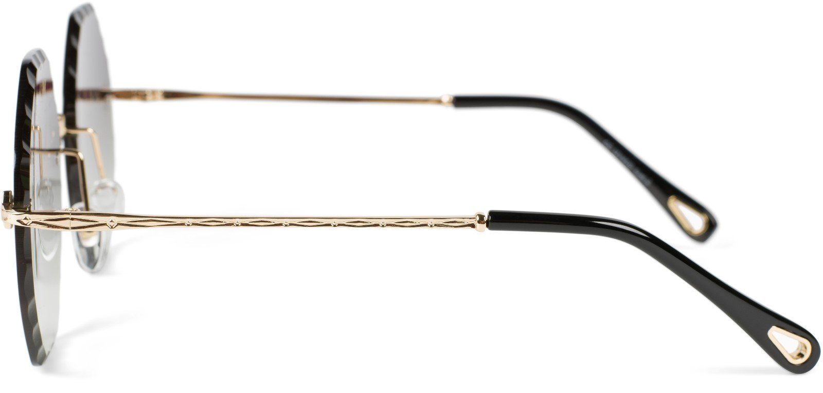 styleBREAKER Sonnenbrille Rahmenlose Runde Sonnenbrille mit Diamant Schliff (1-St)