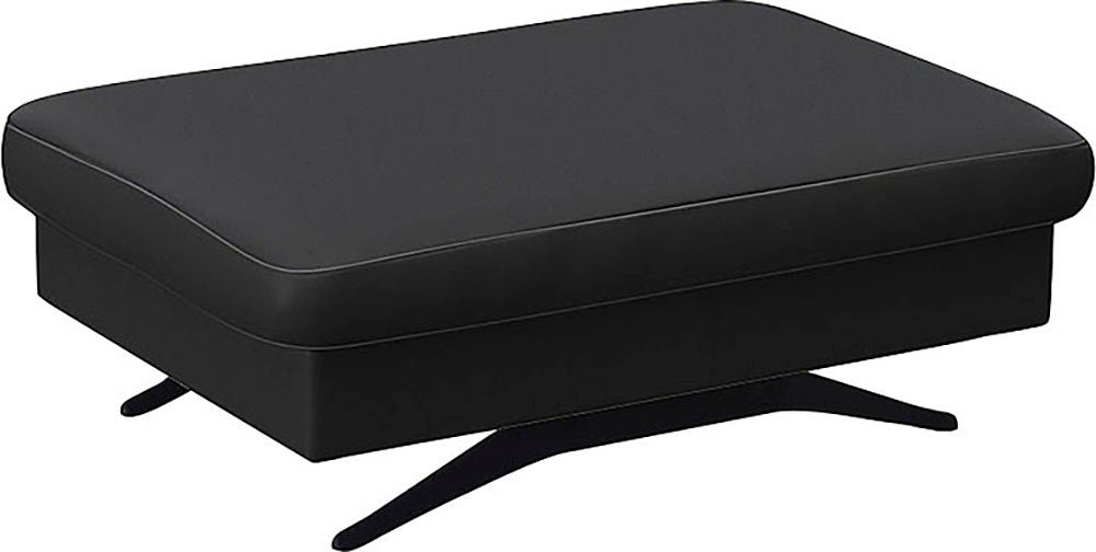 FLEXLUX Pouf Glow Sitzhocker, Polsterhocker, Hocker mit Stauraum, Fuß schwarz