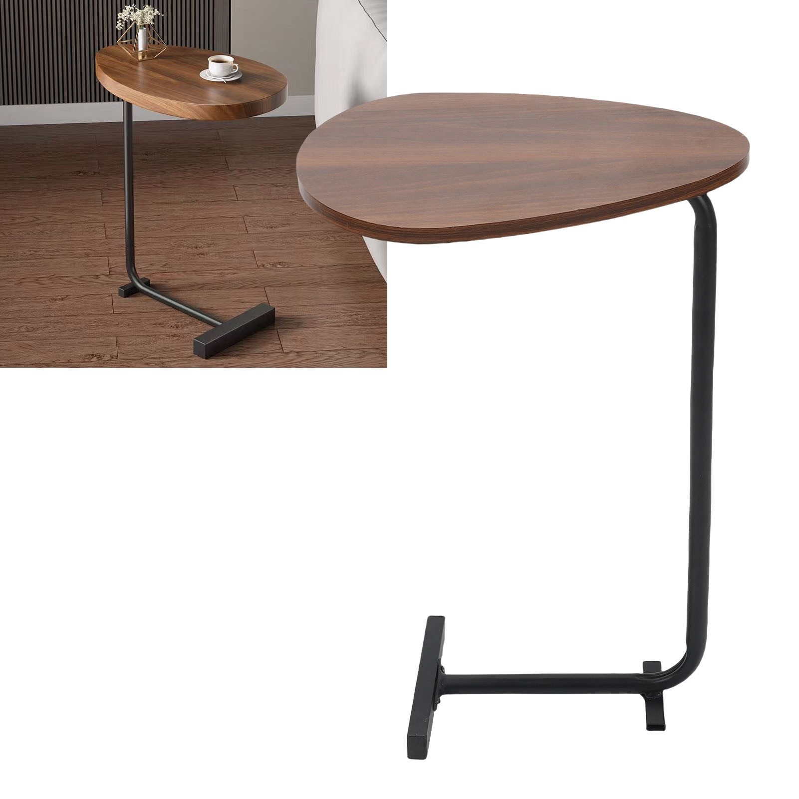 GARRYFIZH Beistelltisch klein Sofatisch Nachttisch Metall MDF modern platzsparend, Klein, Metall, Stabil, Modern